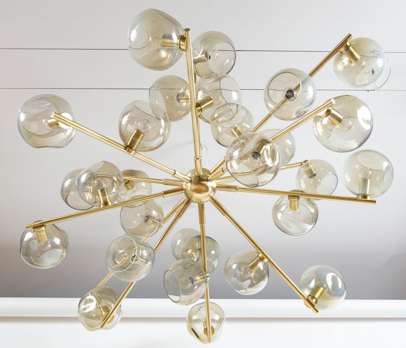 Modern Iridescent Smoke Sputnik Ceiling Fixture, Contemporary 3