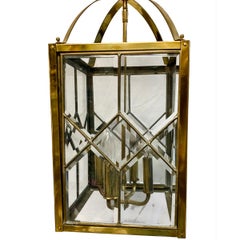 Moderne Italian Gilt Bronze Lantern