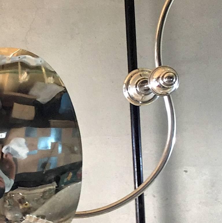 Moderne Italian Nickel-Plated Light Fixture In Good Condition For Sale In New York, NY