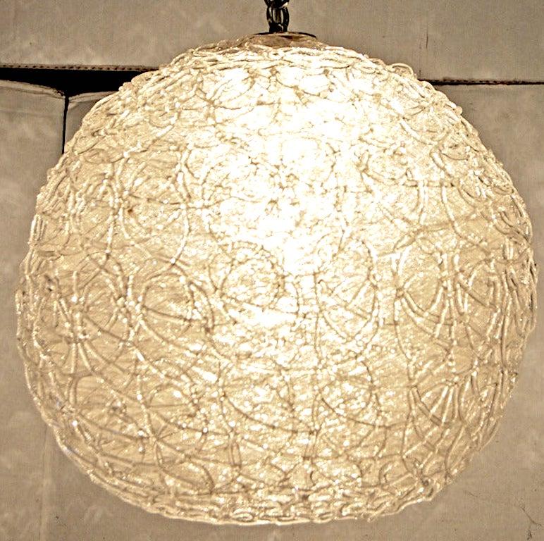 Italian Moderne Lucite Pendant Light Fixture For Sale
