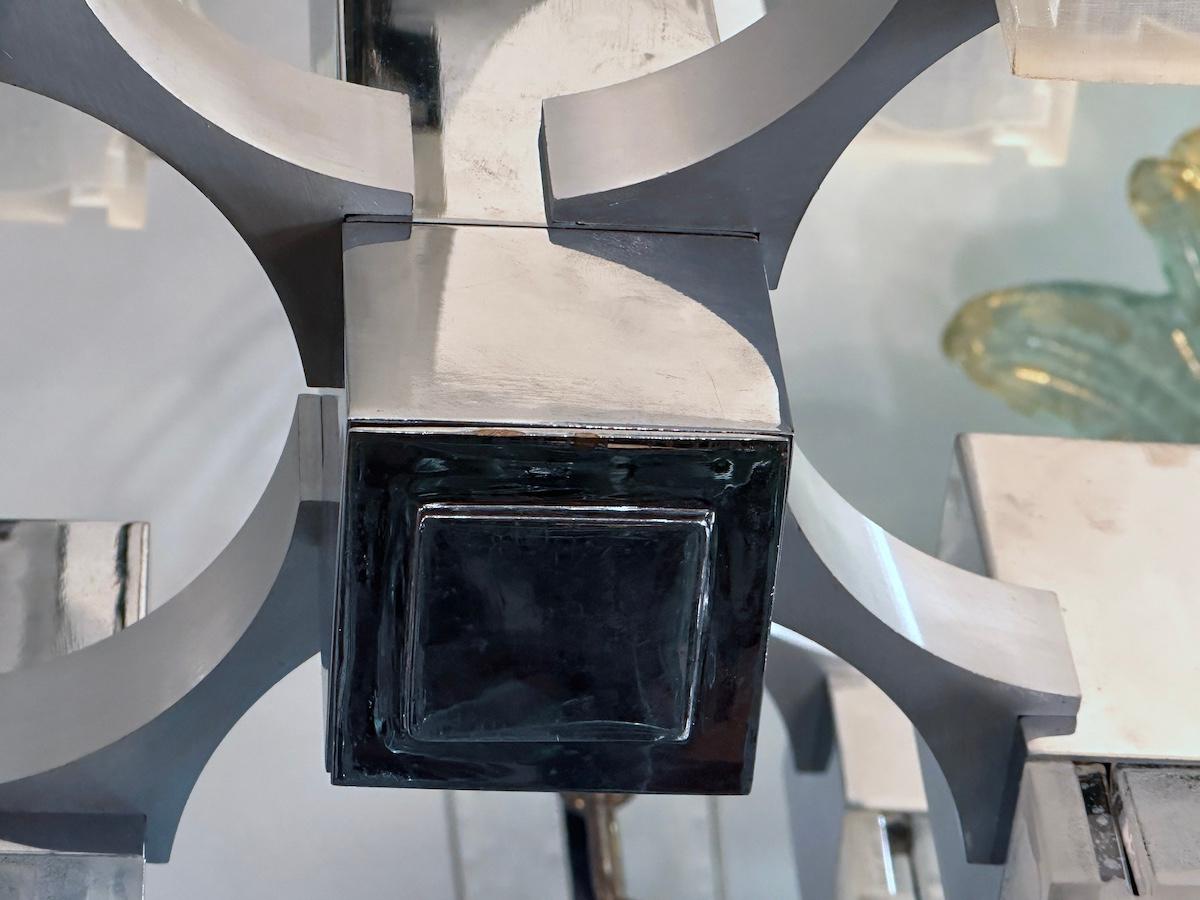 Mid-20th Century Moderne Cubist Light Fixture For Sale