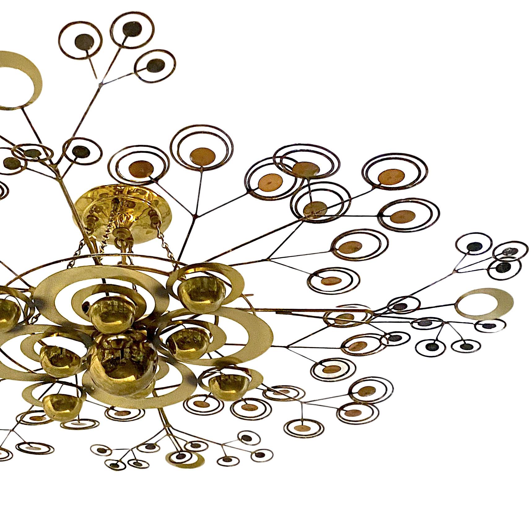 Moderne Sculptural Chandelier In Good Condition For Sale In New York, NY