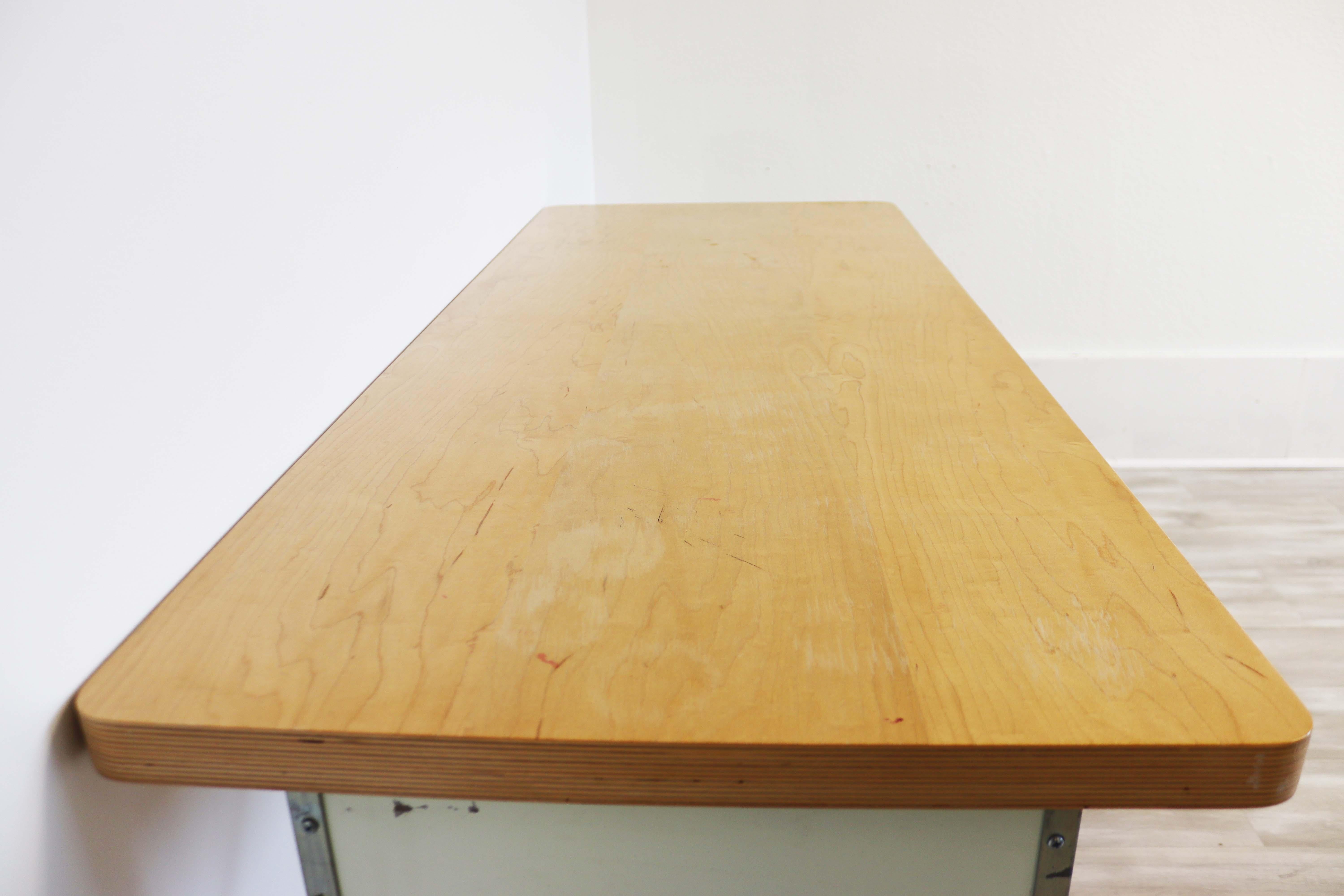 Modernica Case Study Wood & Fiberglass Desk 2 Drawer Modern 1