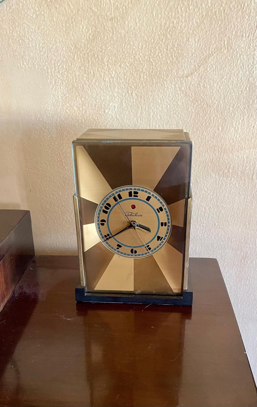 Modernique Clock by Paul Frankl Art Deco Skyscraper Telechron Clock 1928 1