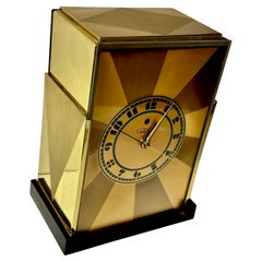 Moderne Telechron-Uhr von Paul Frankl, Art déco-Wolkenkratzer-Uhr, 1928