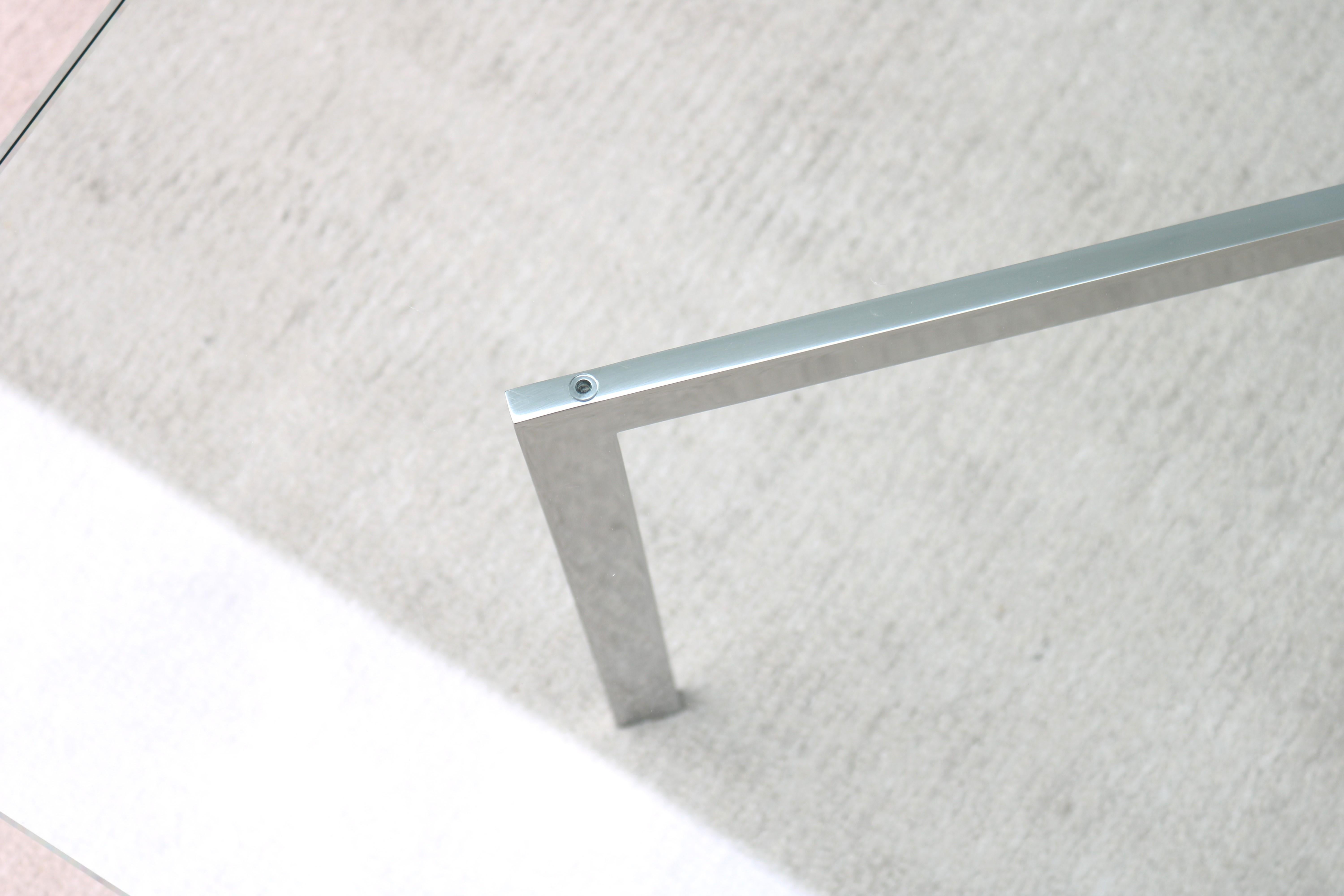 Modernisme Ludwig Mies van der Rohe Knoll Barcelona table basse en acier inoxydable en vente 8