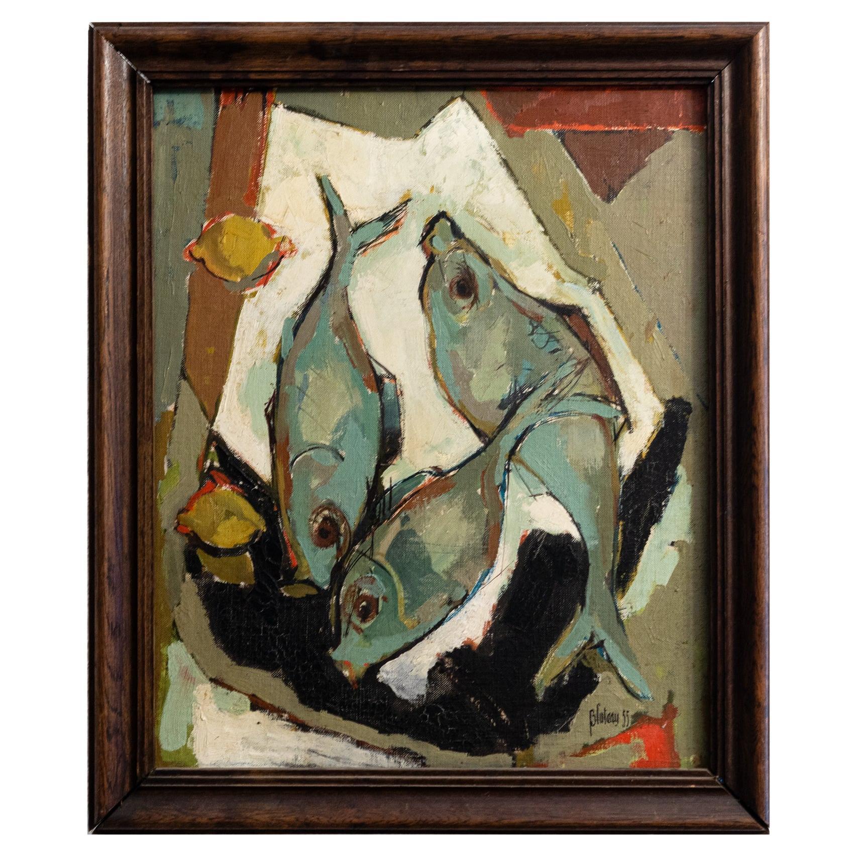 Modernismo Pintura de bodegones de Robert Bluteau, 1955