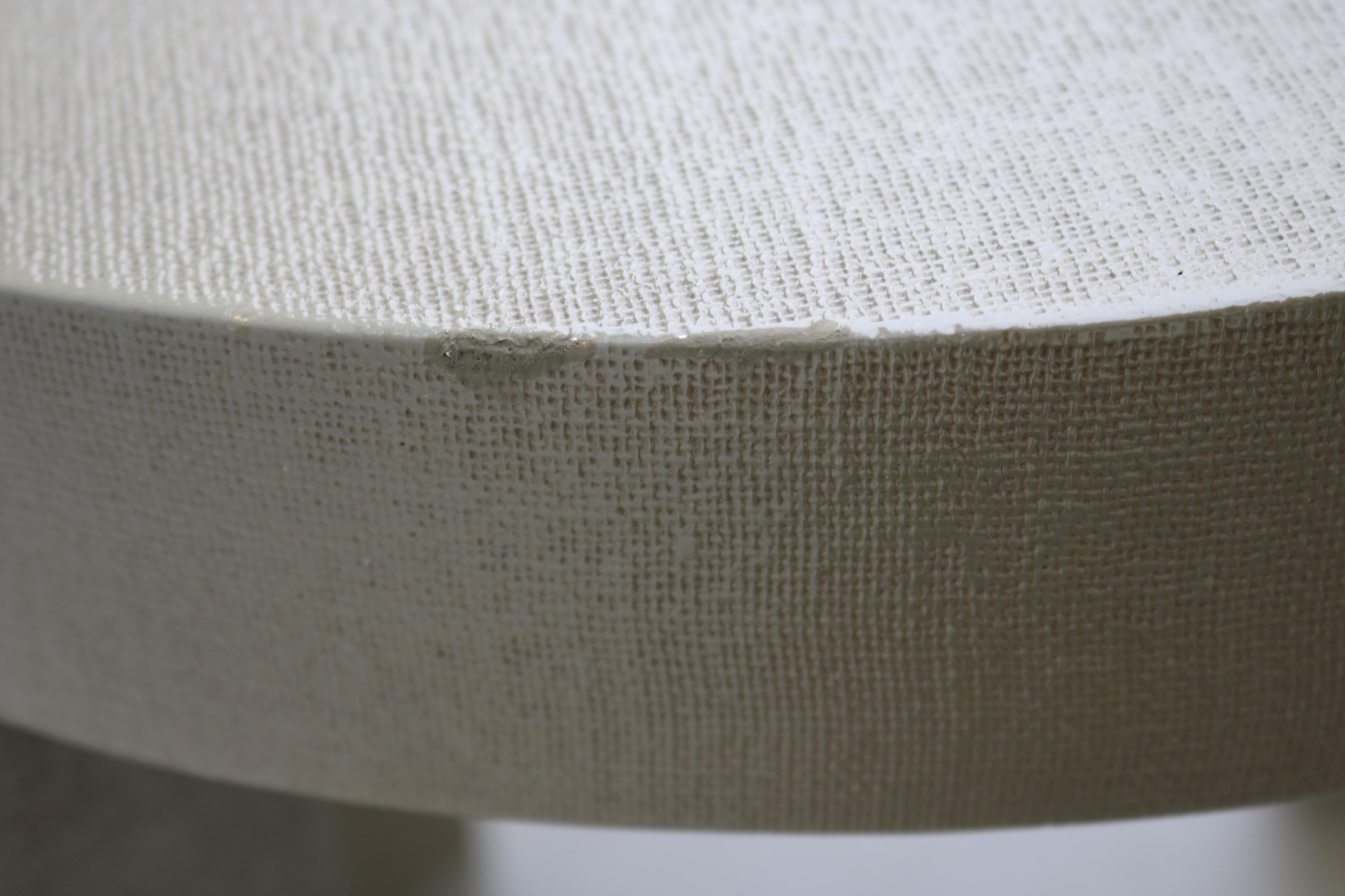 Modernism Style Green Linen Dakota Round Side Tables by Villa & House - a Pair 11