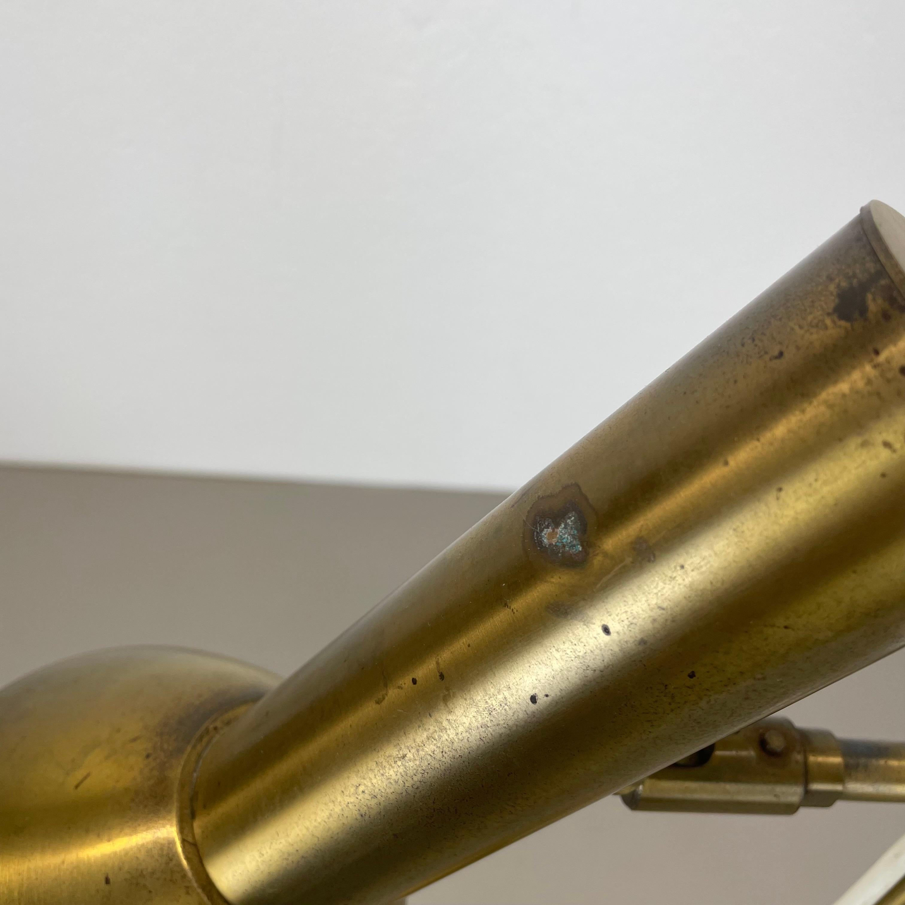 Lampe de table moderniste à 1 branche réglable en laiton massif fabriquée par Cosack Allemagne, années 1960 en vente 4