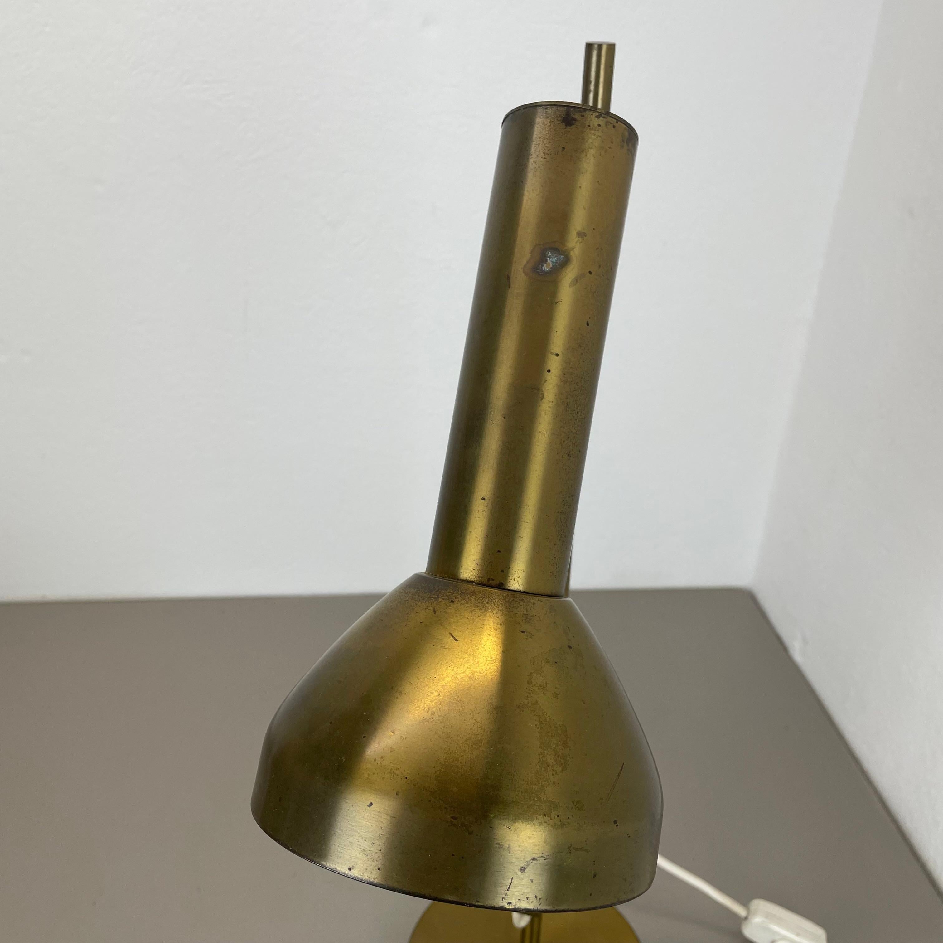Lampe de table moderniste à 1 branche réglable en laiton massif fabriquée par Cosack Allemagne, années 1960 en vente 10
