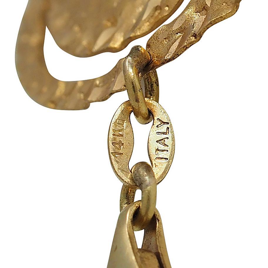 Zweifarbige Spiral-Gliederhalskette aus 14 Karat Gelbgold im modernistischen Stil, Vintage im Angebot 2