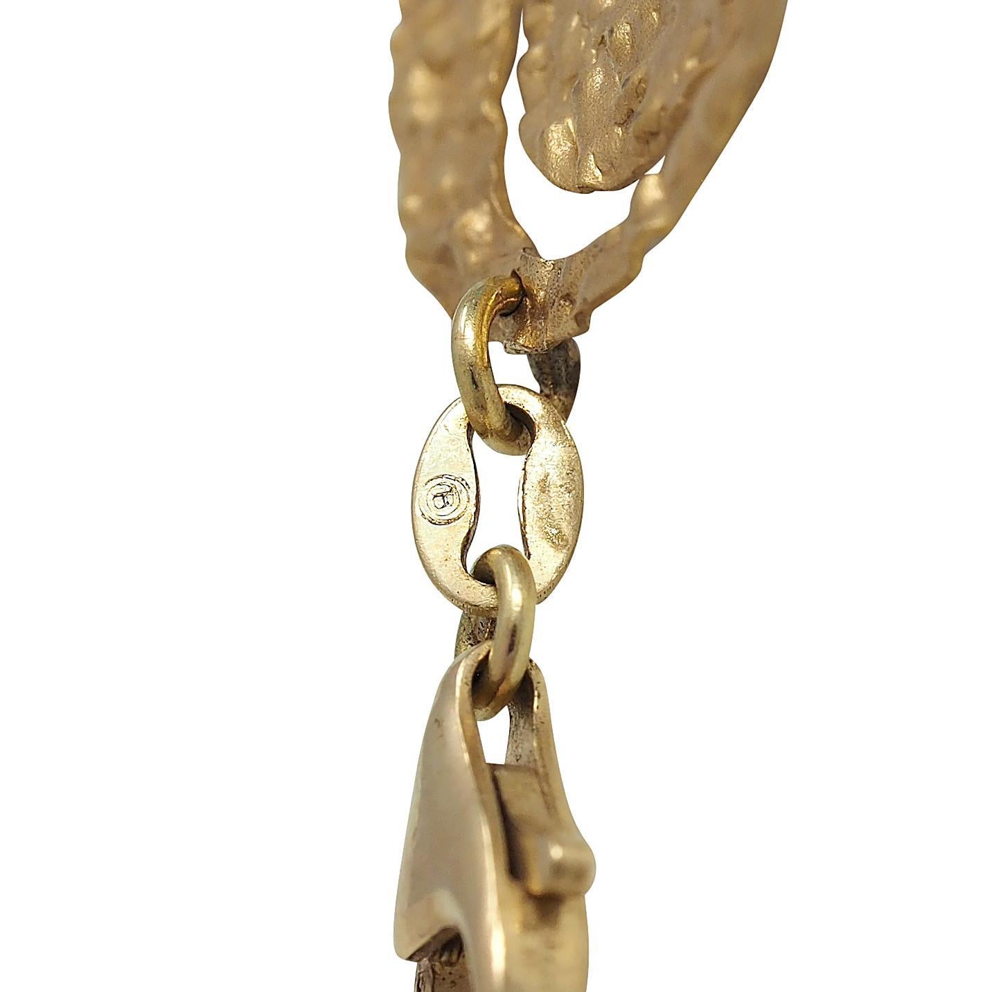 Zweifarbige Spiral-Gliederhalskette aus 14 Karat Gelbgold im modernistischen Stil, Vintage im Angebot 3