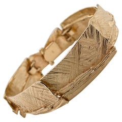 Modernistisches 14k Gold Gliederarmband, Glenda Arentzen, Ex-Aaron Faber, zugeschrieben