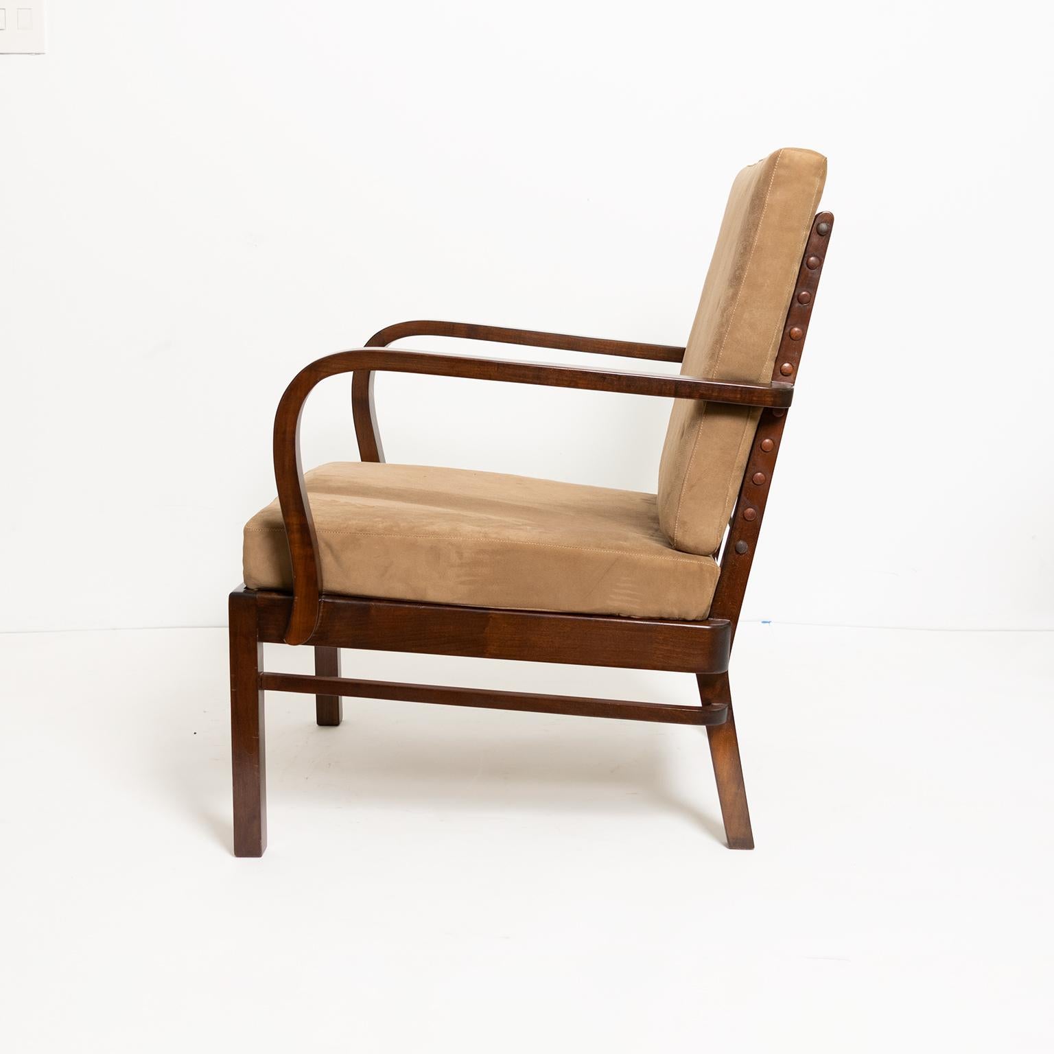 Modernist 1920s Lounge Chair Designed by Wilhelm Knoll for Knoll Antimott 2