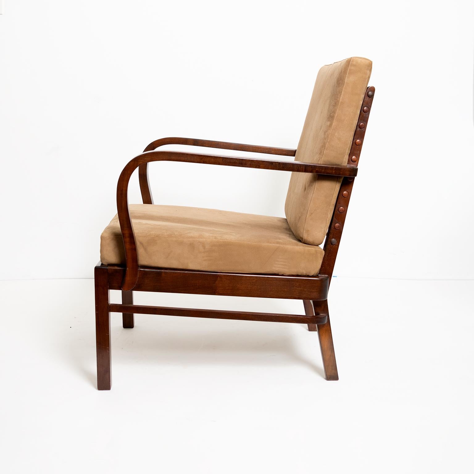German Modernist 1920s Lounge Chair Designed by Wilhelm Knoll for Knoll Antimott