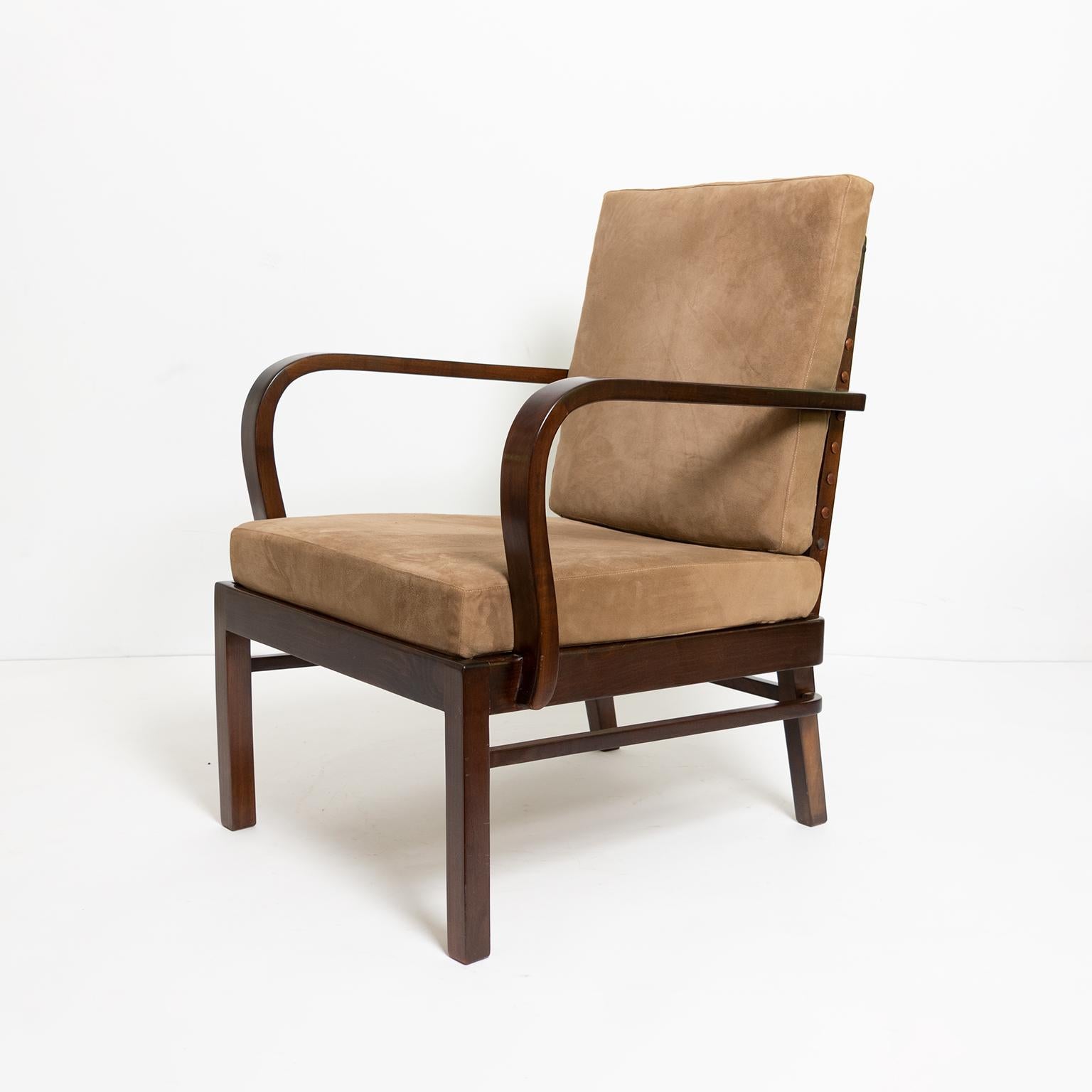 20th Century Modernist 1920s Lounge Chair Designed by Wilhelm Knoll for Knoll Antimott