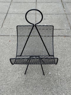 Modernist 1950s Iron Magazine Holder / Catch - All by Seymour Robins