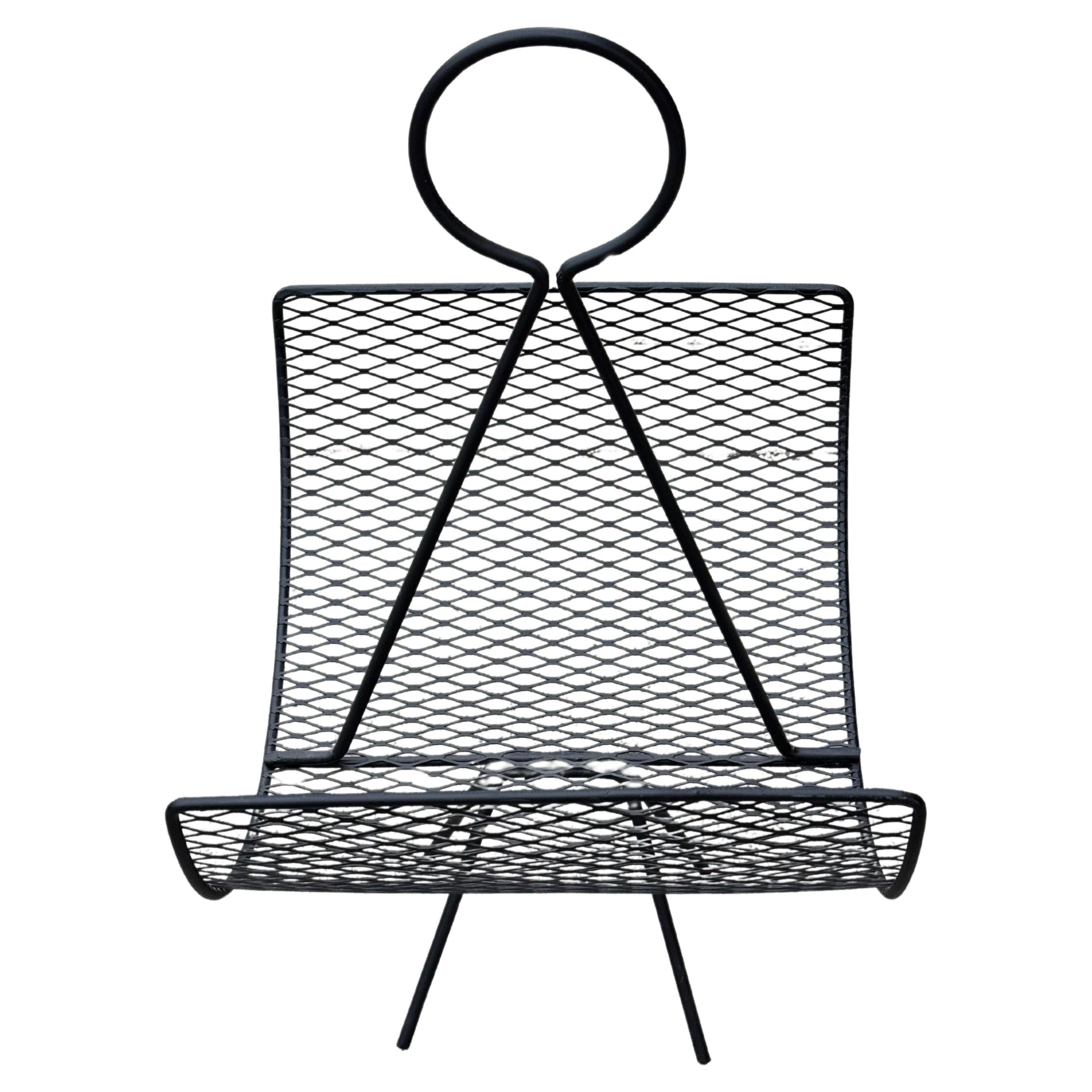 Modernistischer Zeitschriftenhalter aus Eisen aus den 1950er Jahren - All by Seymour Robins