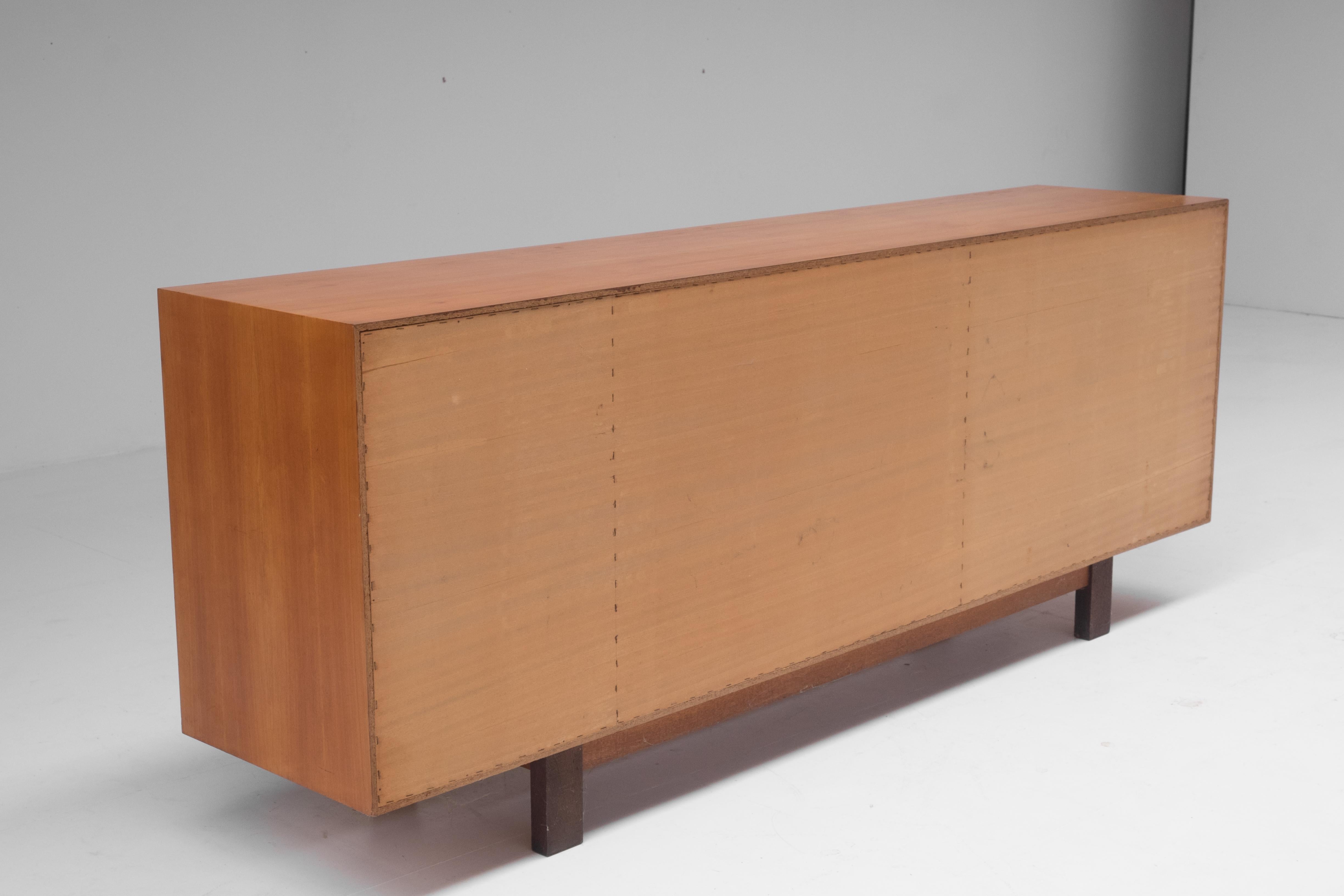 Modernist 1950s Sideboard with Perignem Ceramic and Macassar Details 2