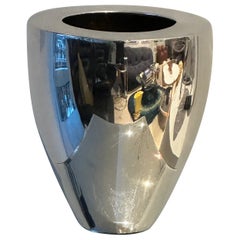 Vaso Eleg modernista inglese degli anni '70 placcato in argento