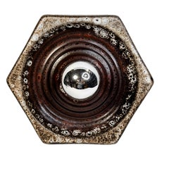 Modernist 1970s German Ceramic Fat Lava Wall Light or Flush Mount