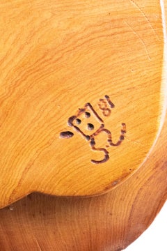 Modernist 1981 Sculptural Secret Table Box Carved In Marble Sandalwood And Shell