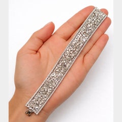 MODERNIST 1990 Platinum Diamond Bracelet With 36.00 Cwt In VS Diamonds
