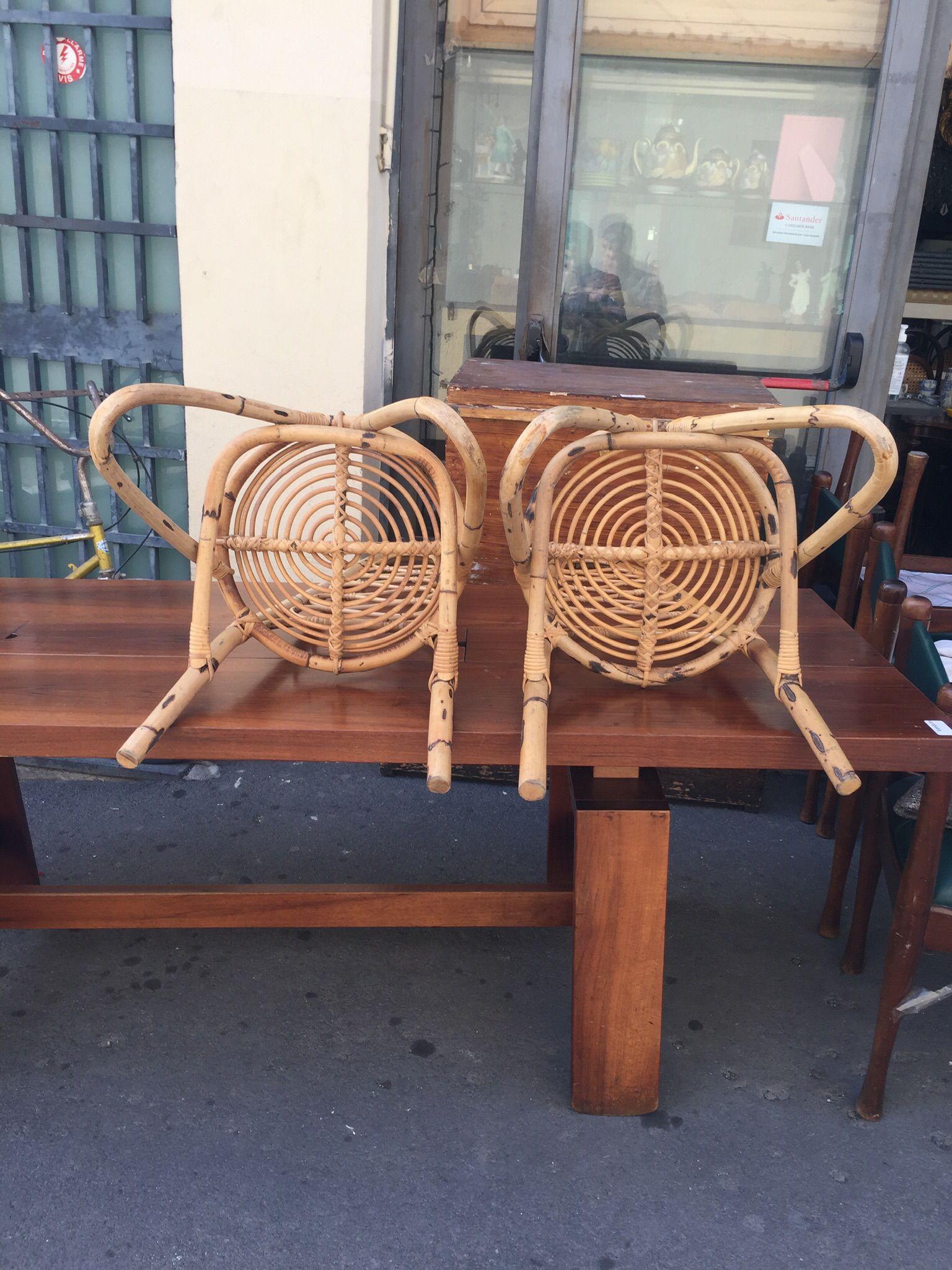 Modernist, 20th Century Italian Design Pierantonio Bonacina Bamboo Chairs, 1990s For Sale 6