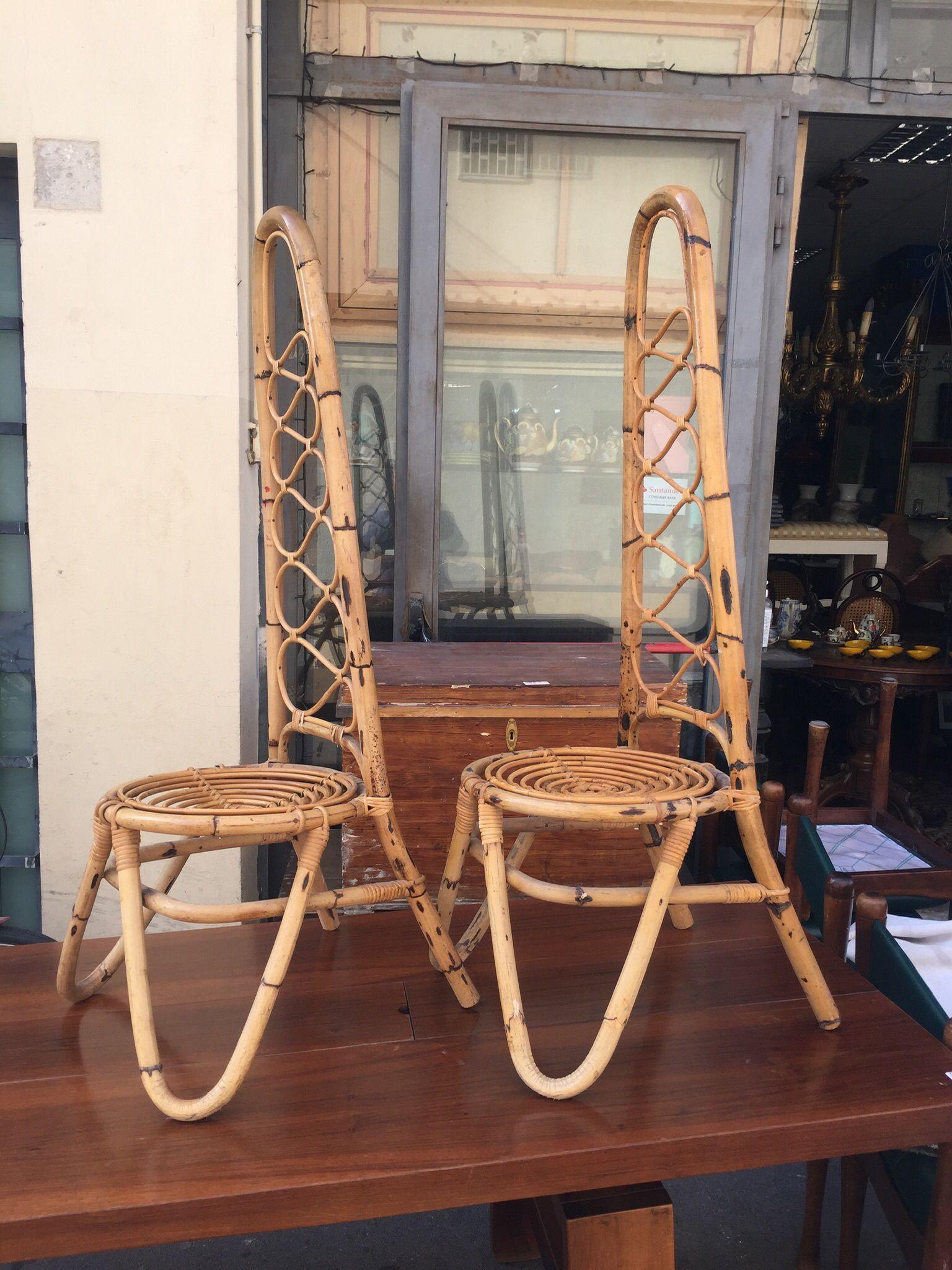 Modernist, 20th Century Italian Design Pierantonio Bonacina Bamboo Chairs, 1990s In Good Condition For Sale In Catania, IT