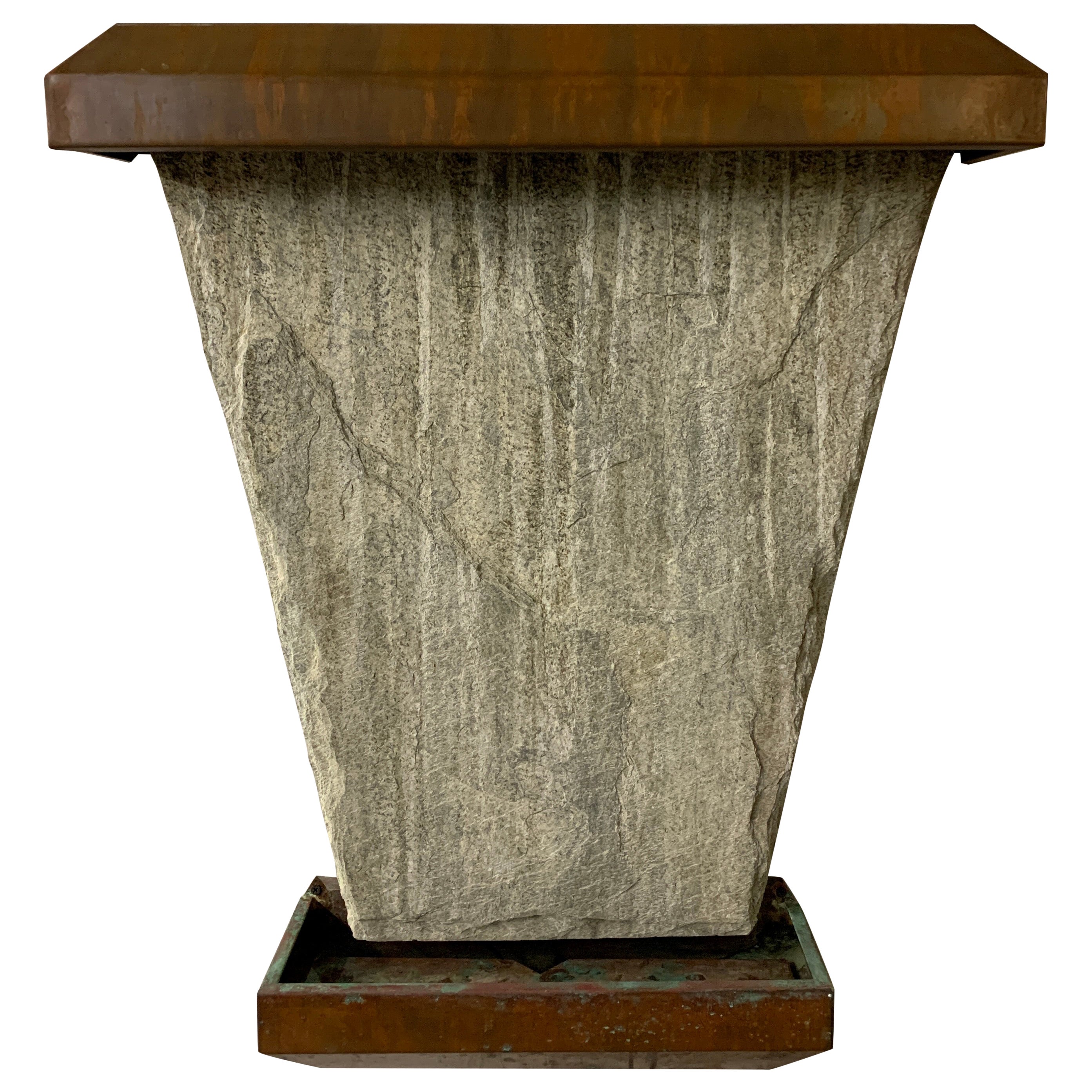 Modernist 20th Century Wall Fountain