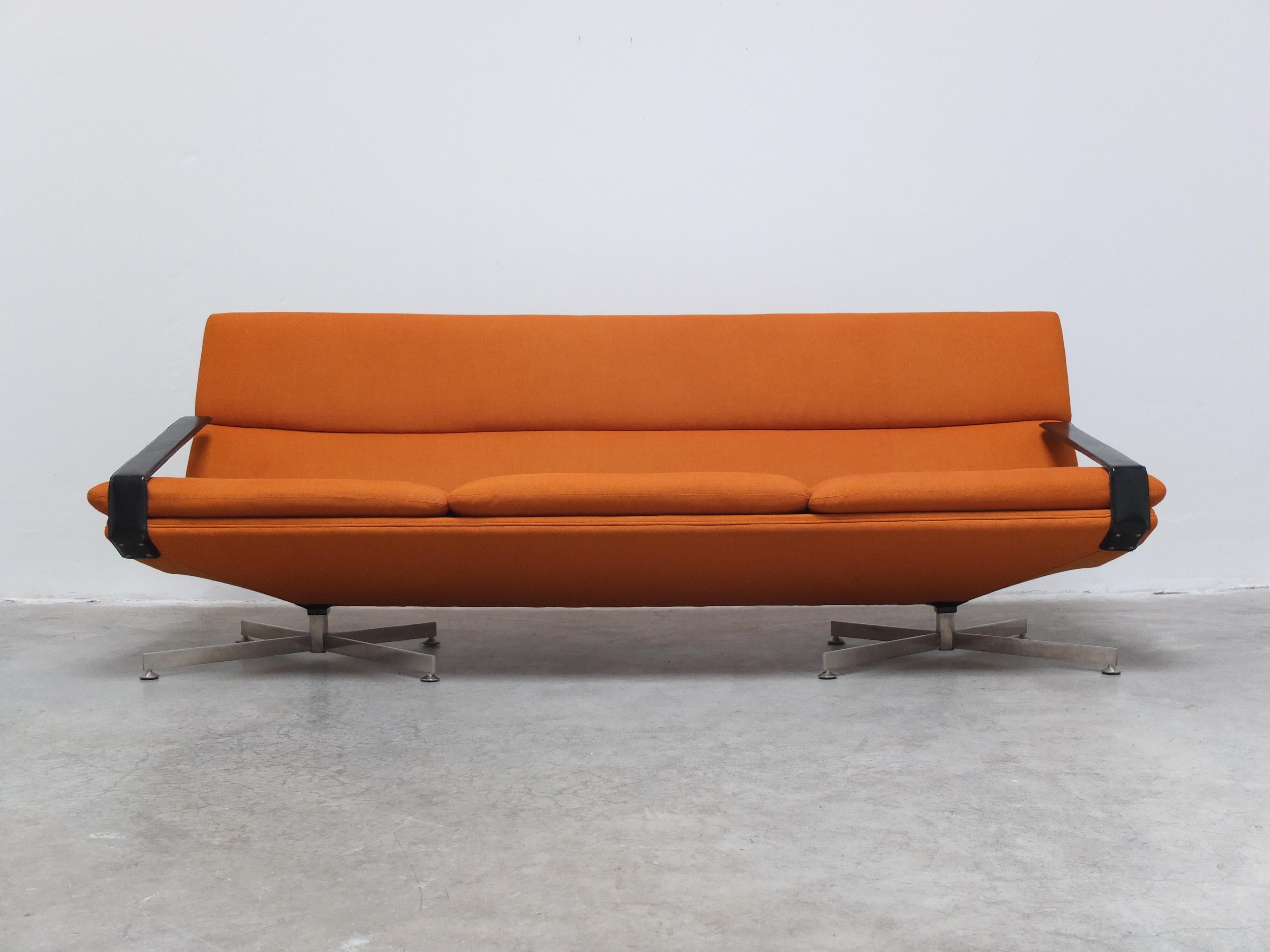 Mid-Century Modern Modernist 3-Seater Sofa by Georges Van Rijck for Beaufort, 1960s