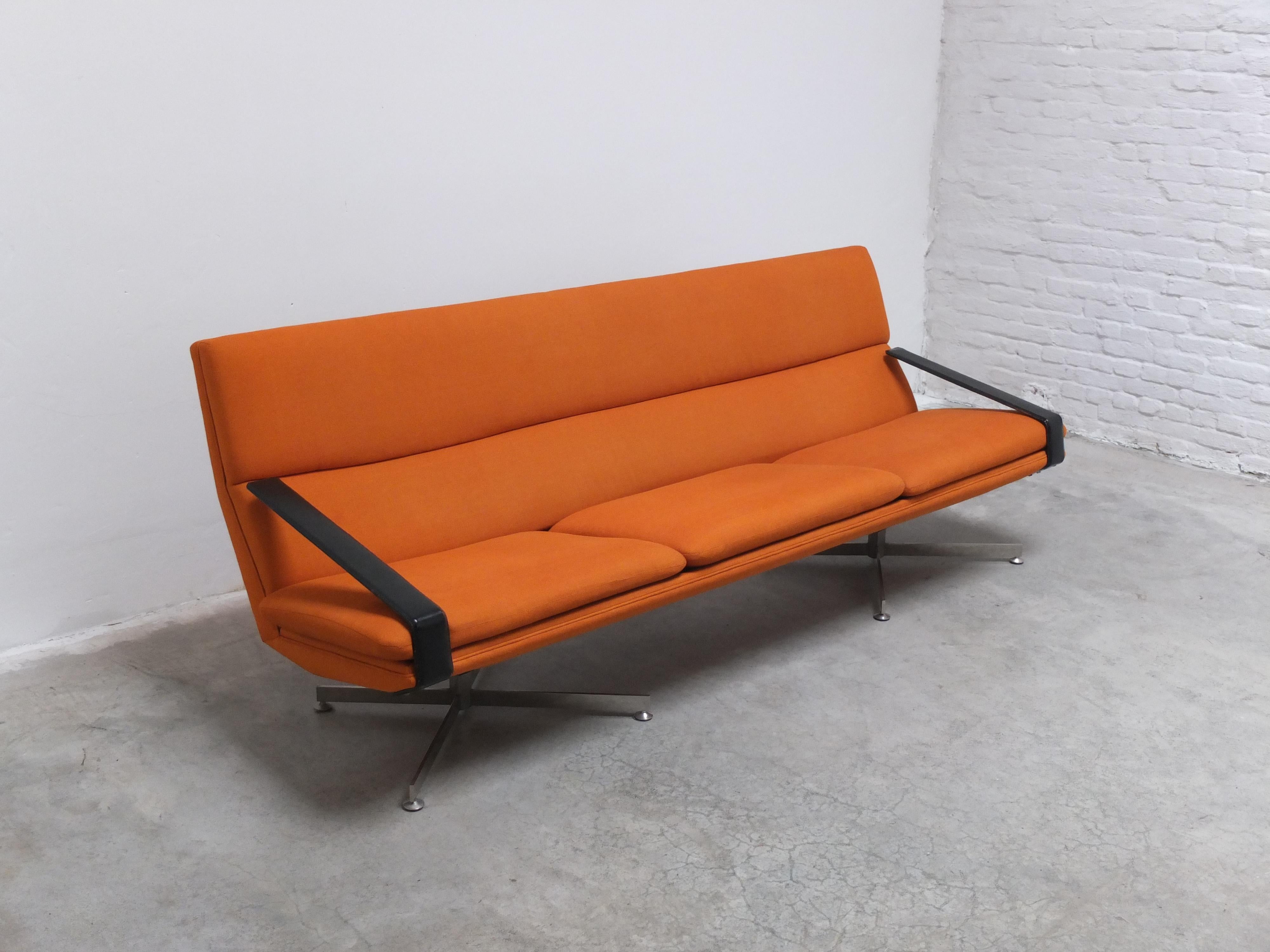 Belgian Modernist 3-Seater Sofa by Georges Van Rijck for Beaufort, 1960s
