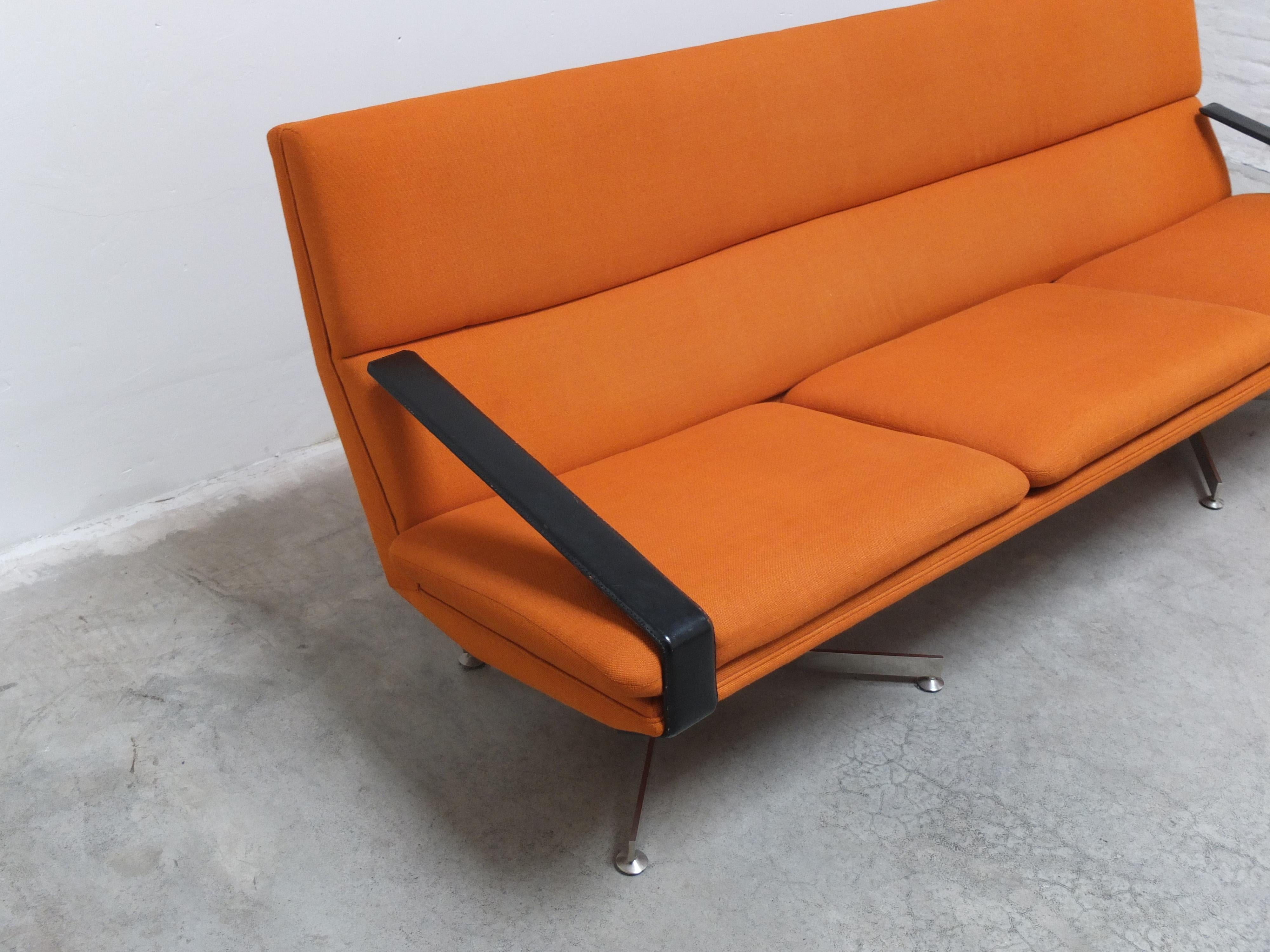 Metal Modernist 3-Seater Sofa by Georges Van Rijck for Beaufort, 1960s