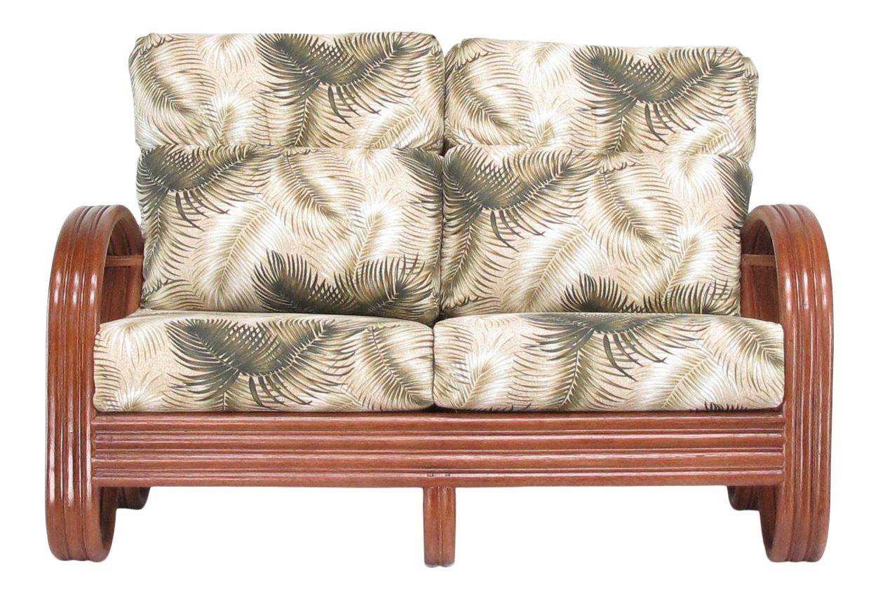 New old stock 3-strand ¾ rattan loveseat sofa 