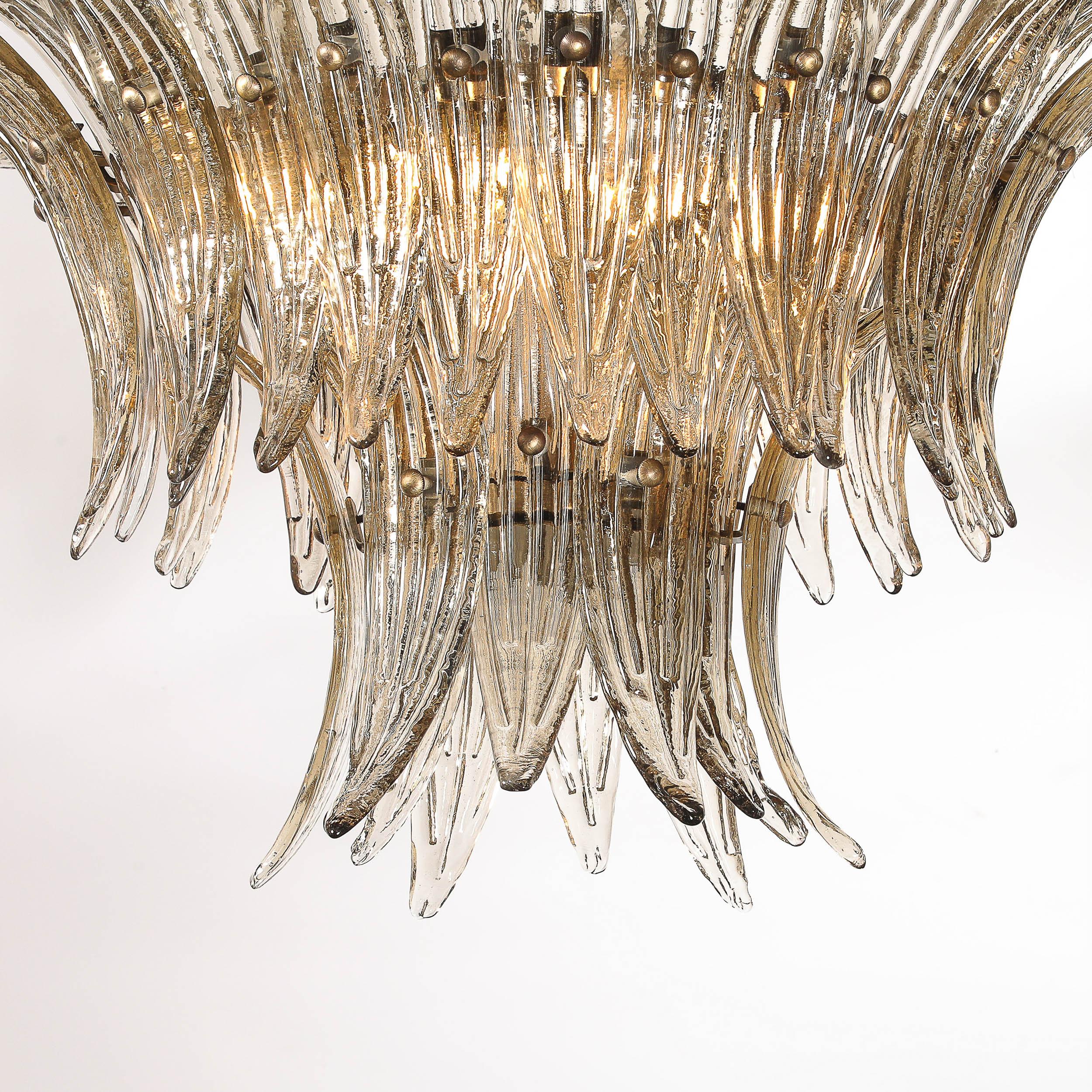 Bronze Lustre moderniste à 3 niveaux 