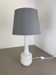 Modernist White Satin Glass Table Light Base by Doria Lights, 1970s, Germany