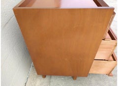 Modernist 6 Drawer Dresser with Sculpted Drawer Pulls by Edmond J. Spence