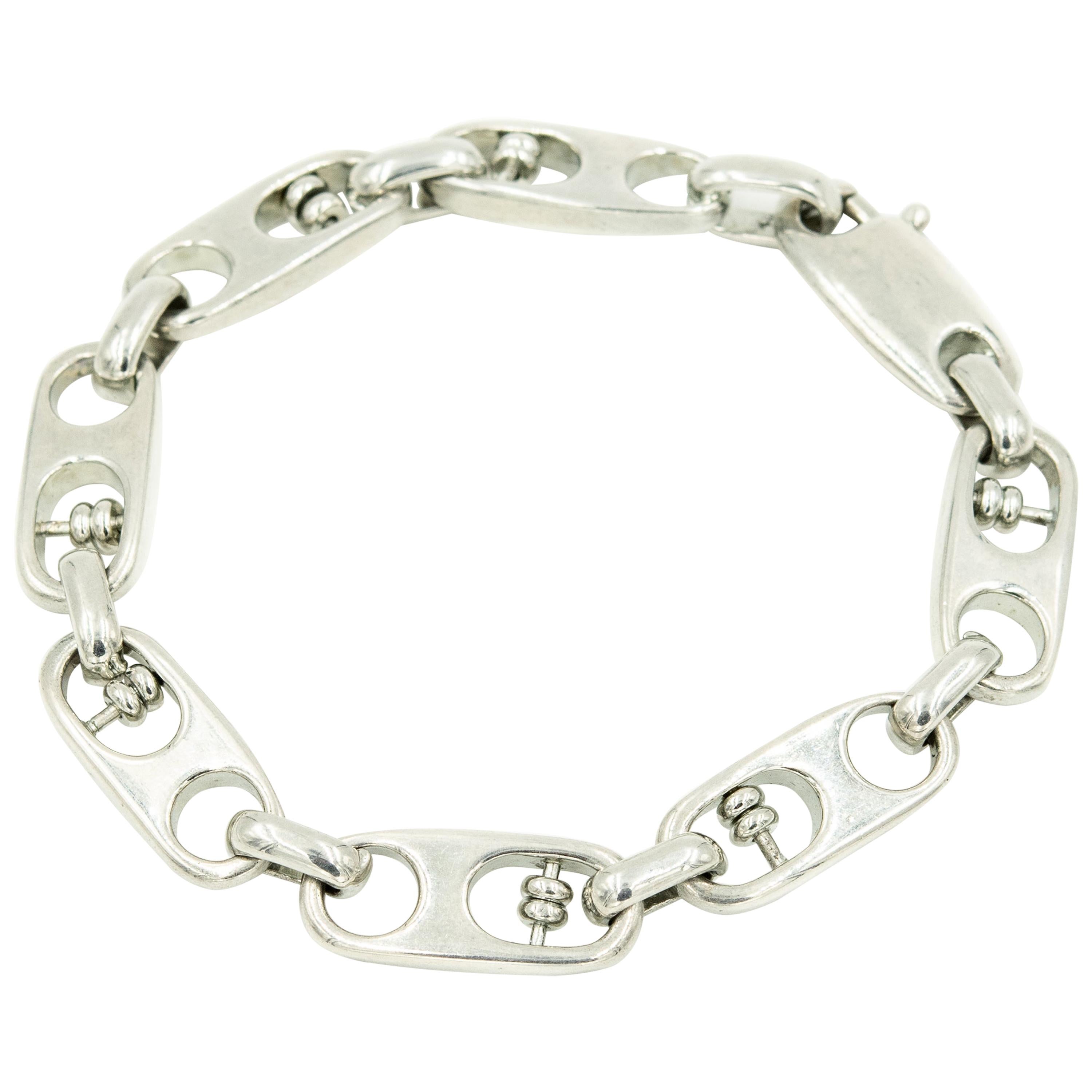 Bracciale Modernista Abacus in argento Sterling di O.P. Orlandini per Uno a Erre