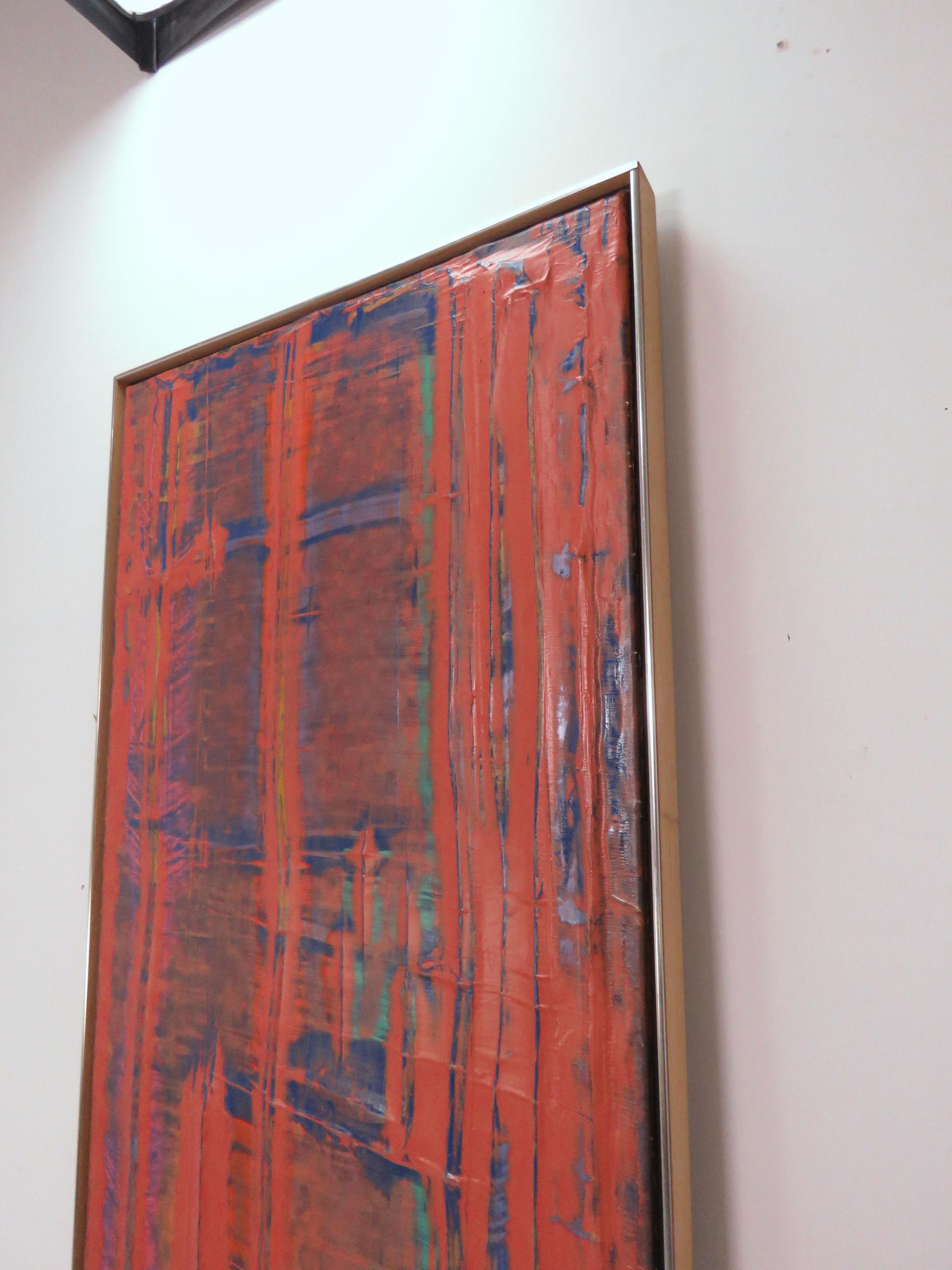 Modernist Abstract Linear Painting by Stephen Achimore In Good Condition In Peabody, MA