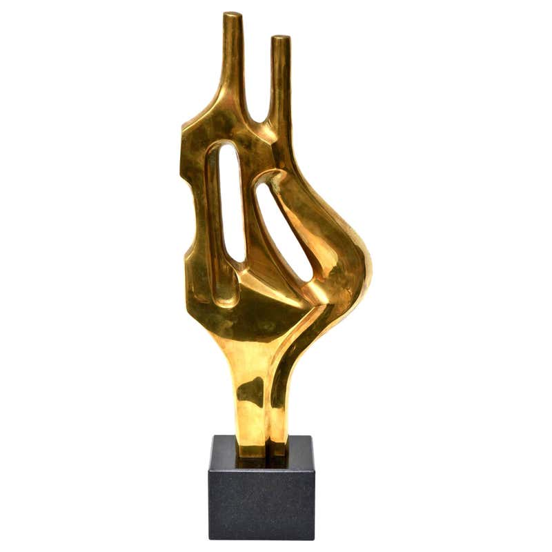 CB2 Brass Abstract Figure