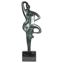 Modernist Abstract Bronze Sculpture by Heriberto Juarez