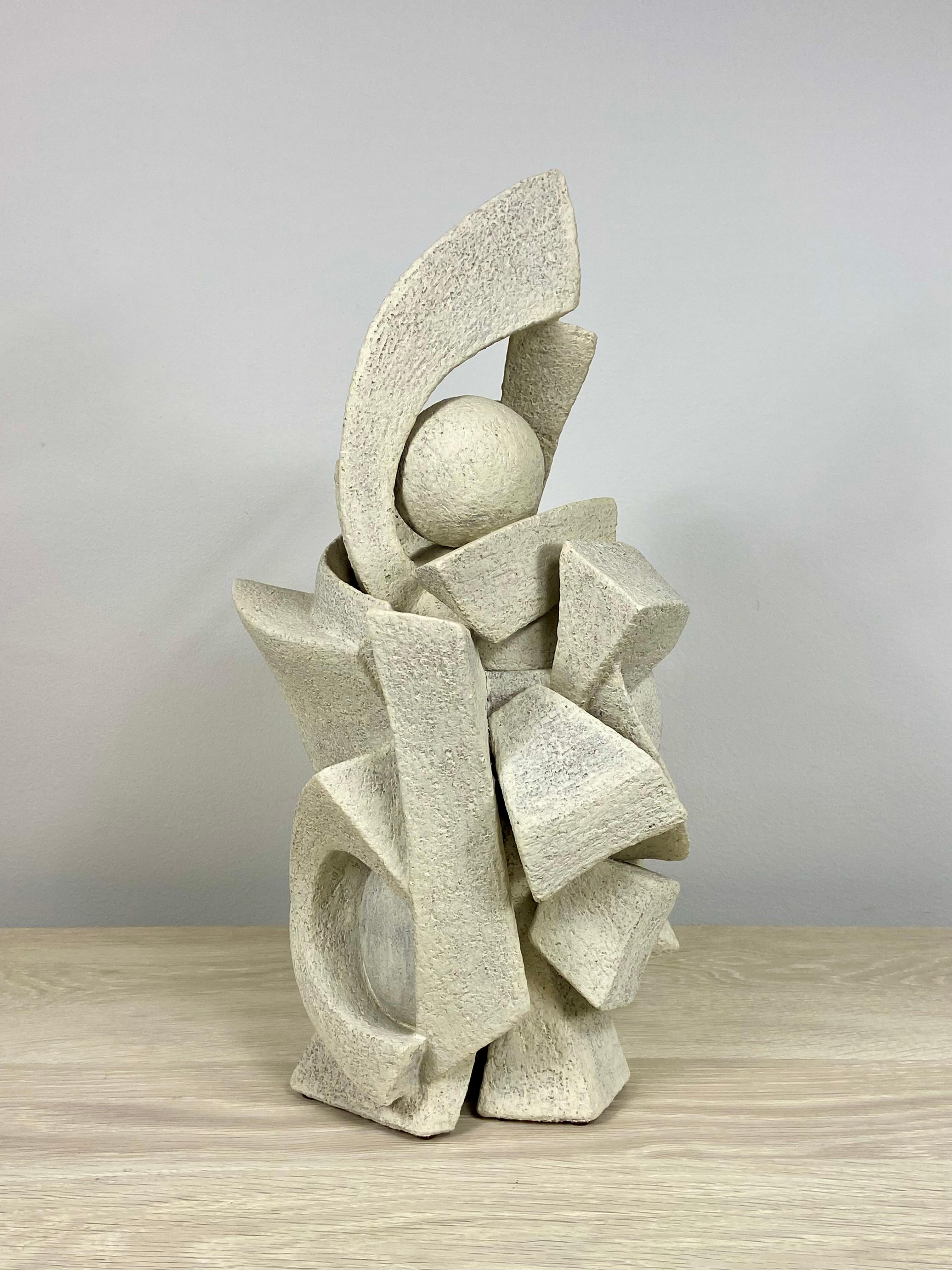 Modernist Abstract Ceramic Sculpture by Titia Estes For Sale 4