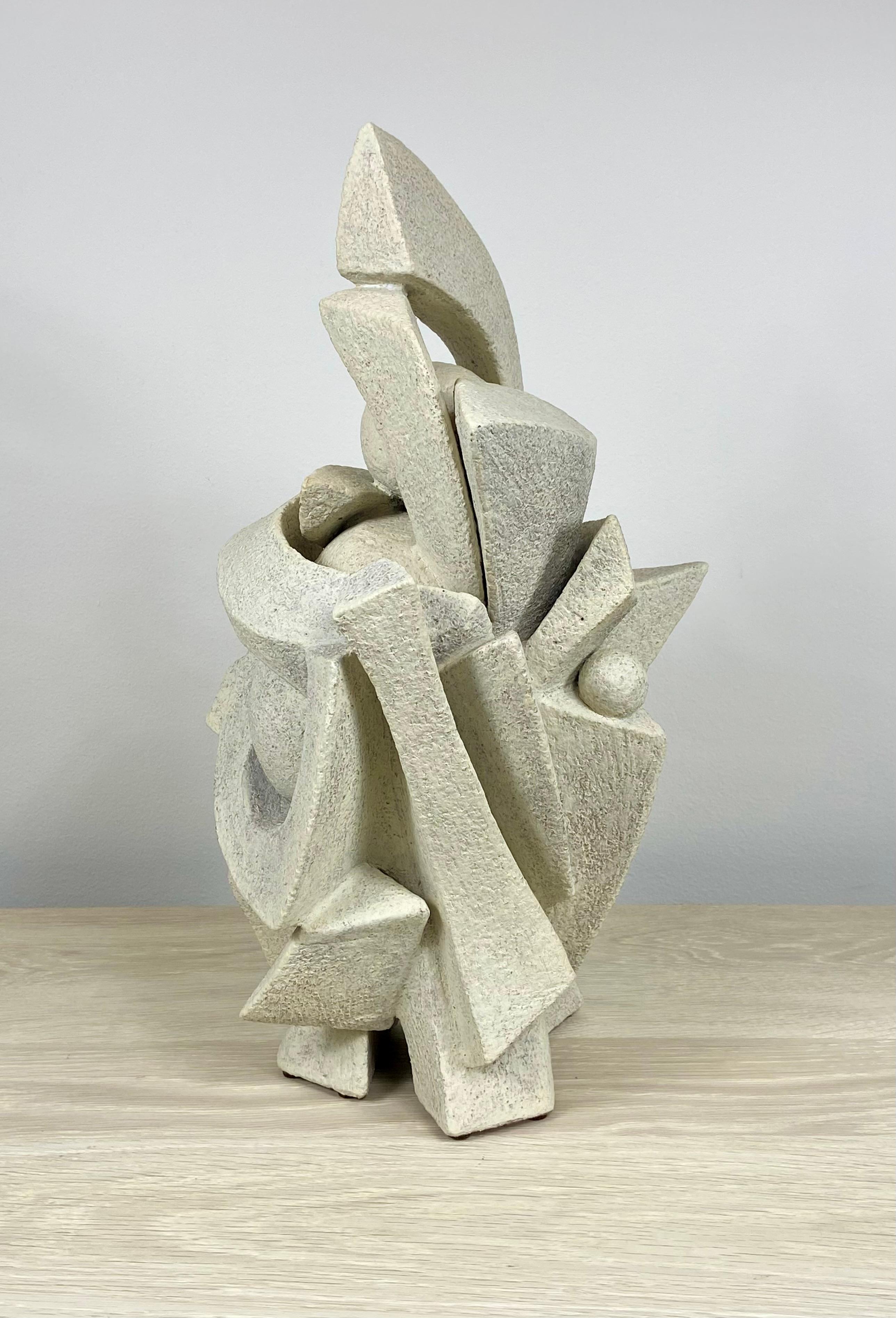 Modernist Abstract Ceramic Sculpture by Titia Estes For Sale 7