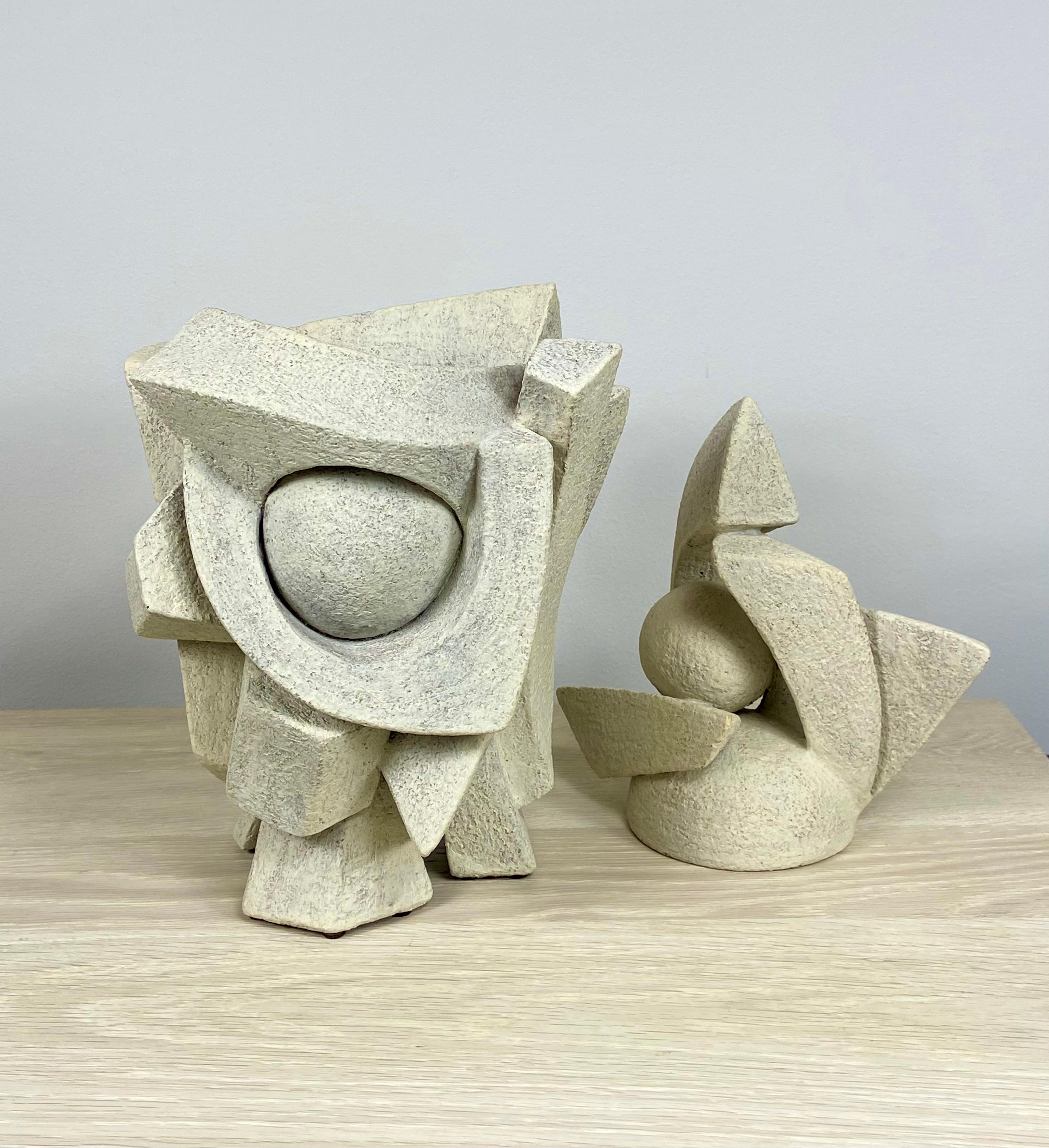 Modernist Abstract Ceramic Sculpture by Titia Estes For Sale 8