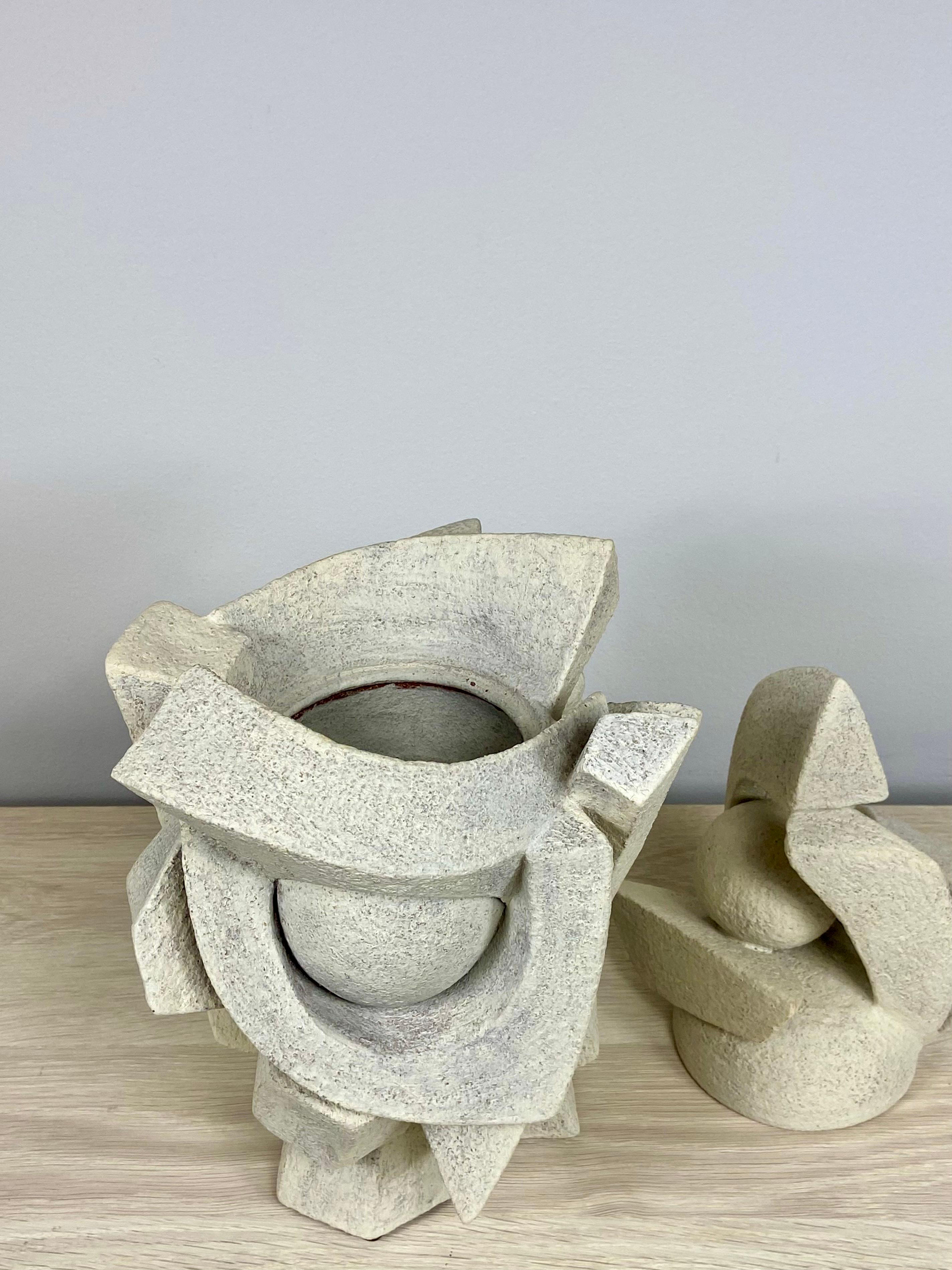 Modernist Abstract Ceramic Sculpture by Titia Estes For Sale 9