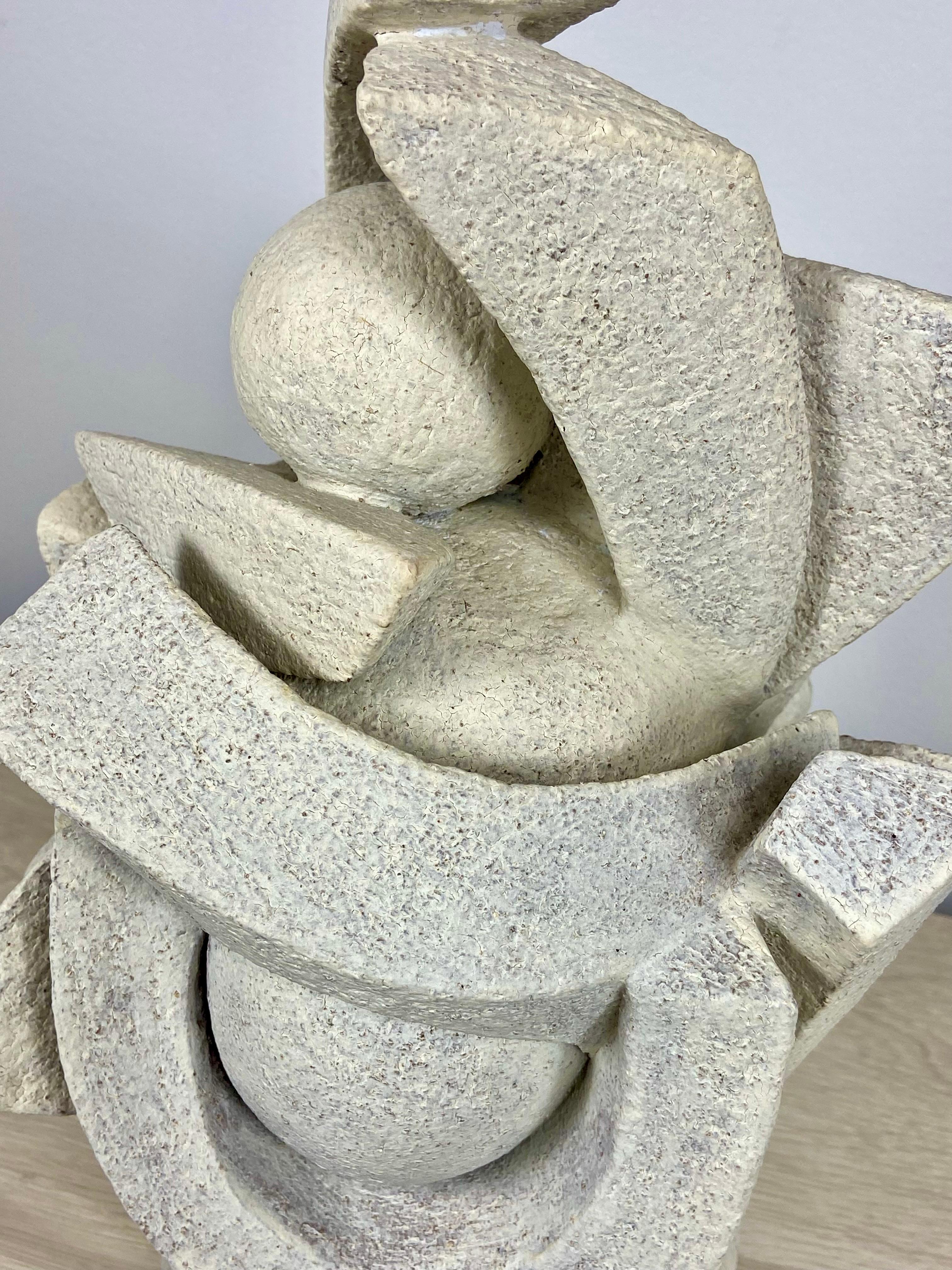 Modernist Abstract Ceramic Sculpture by Titia Estes For Sale 12