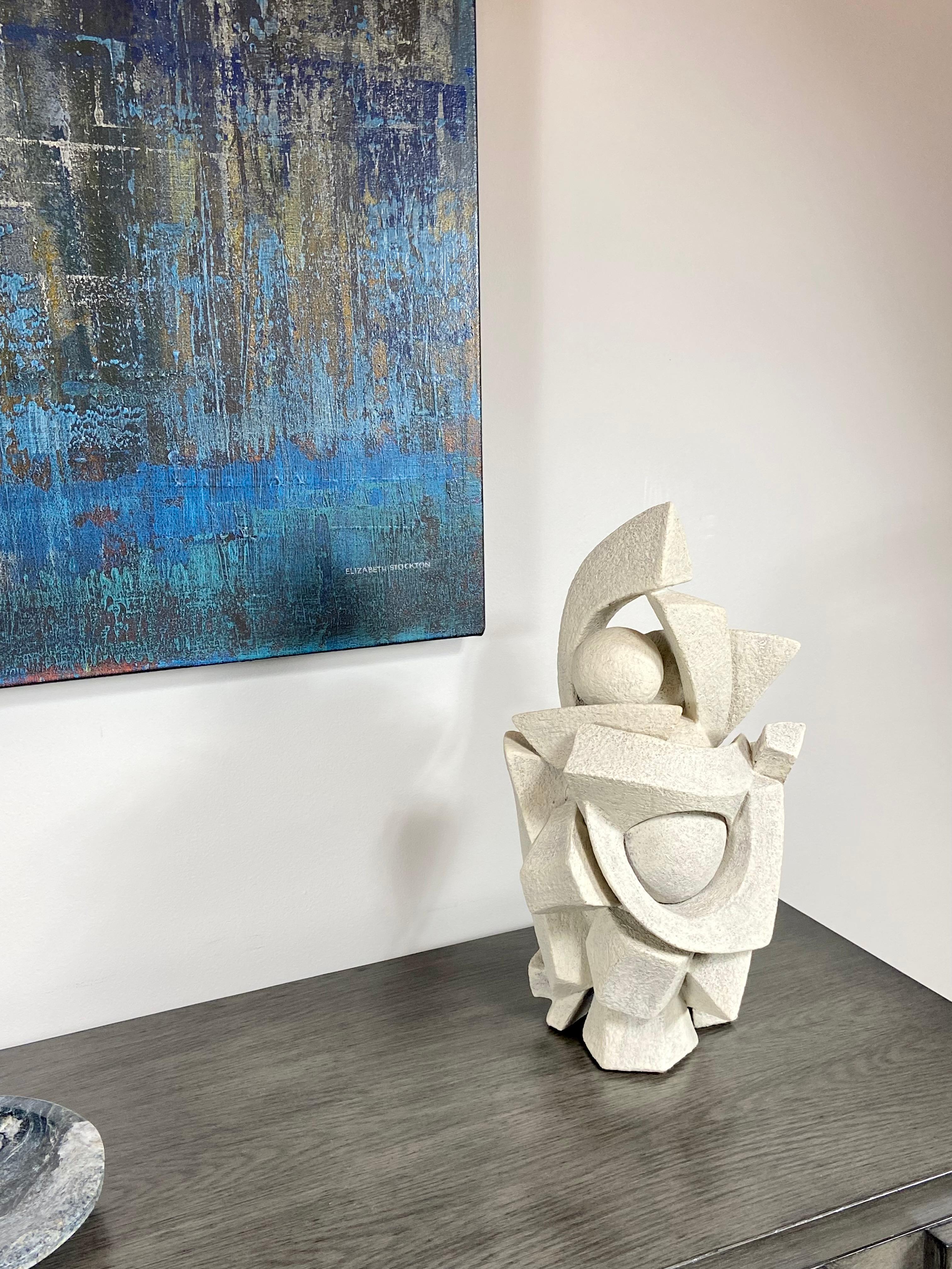 Contemporary Modernist Abstract Ceramic Sculpture by Titia Estes For Sale