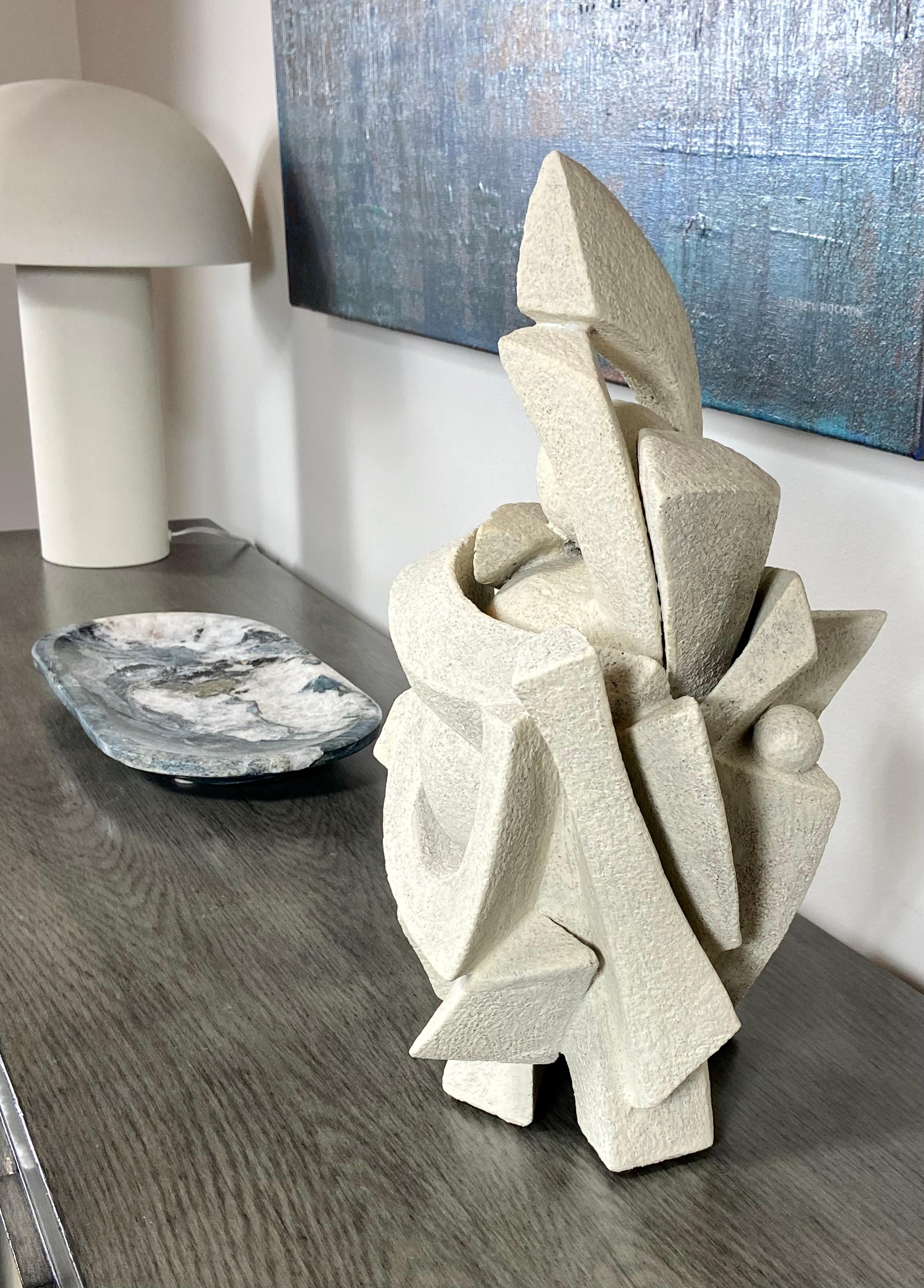 Modernist Abstract Ceramic Sculpture by Titia Estes For Sale 1