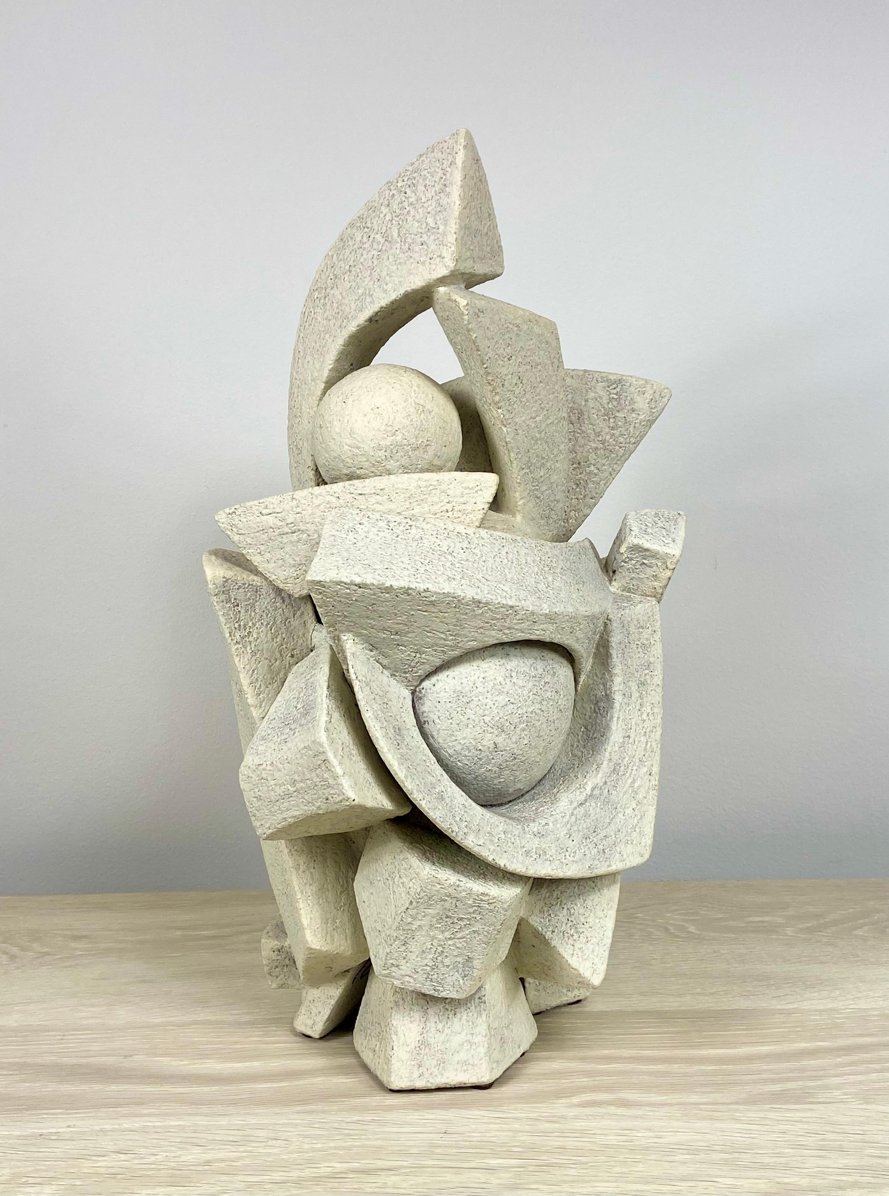 Modernist Abstract Ceramic Sculpture by Titia Estes For Sale 3