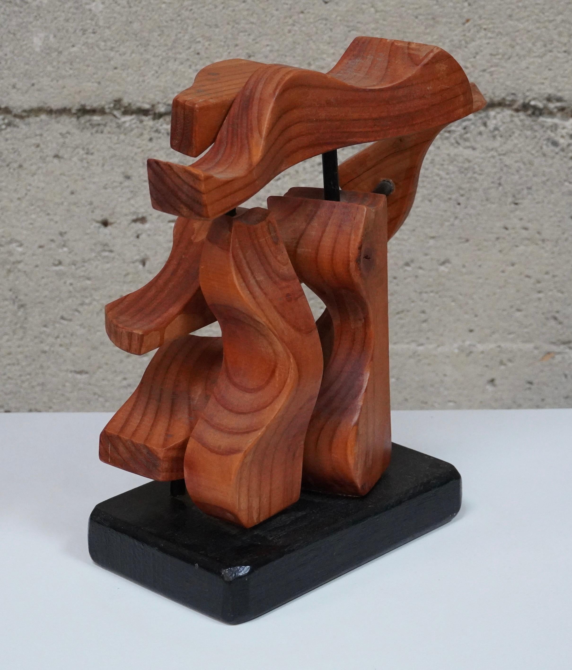 Mid-20th Century Modernist Abstract / Constructivist Wooden Sculpture For Sale